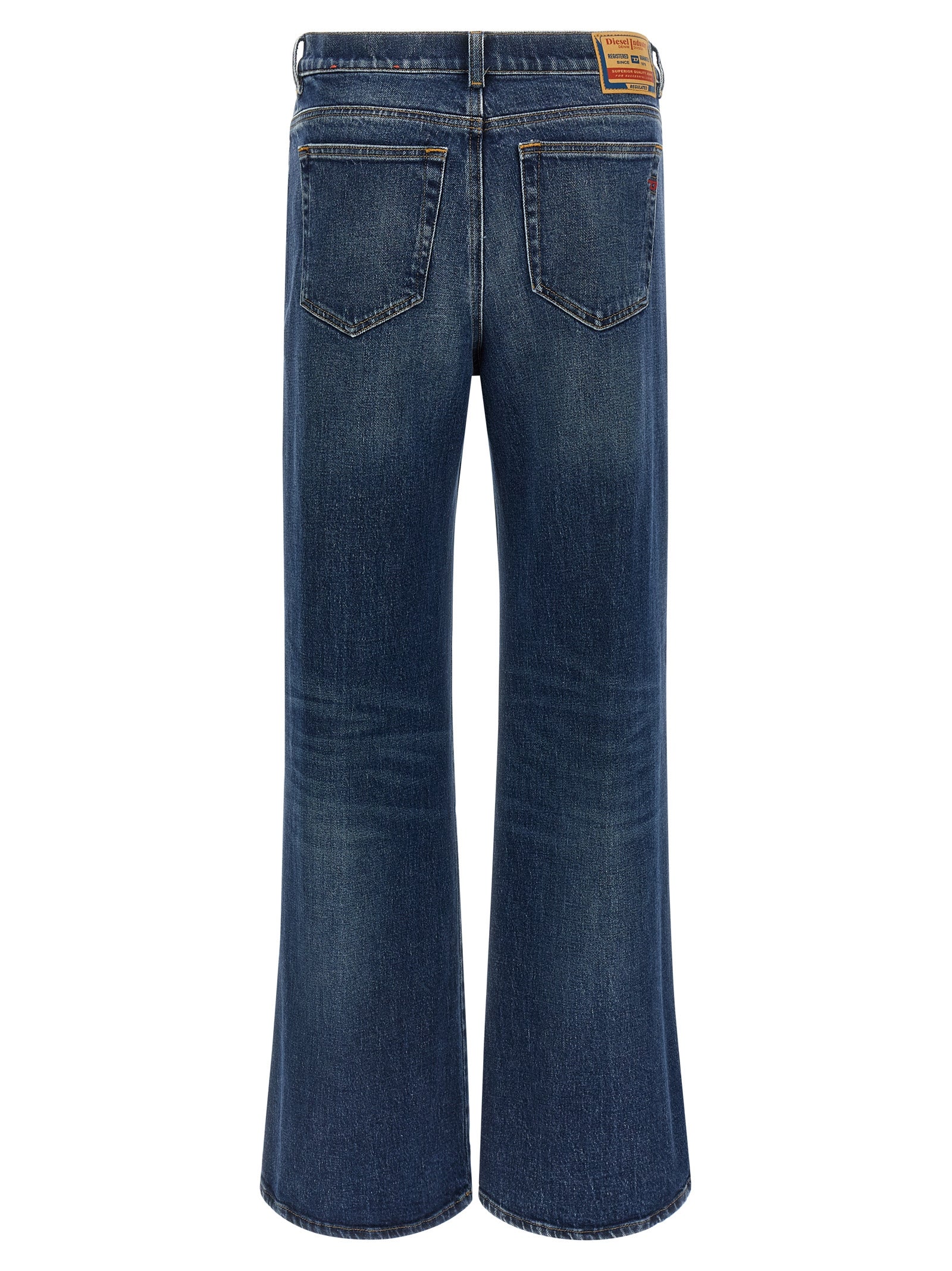 Diesel Blue Cotton Flared Jeans