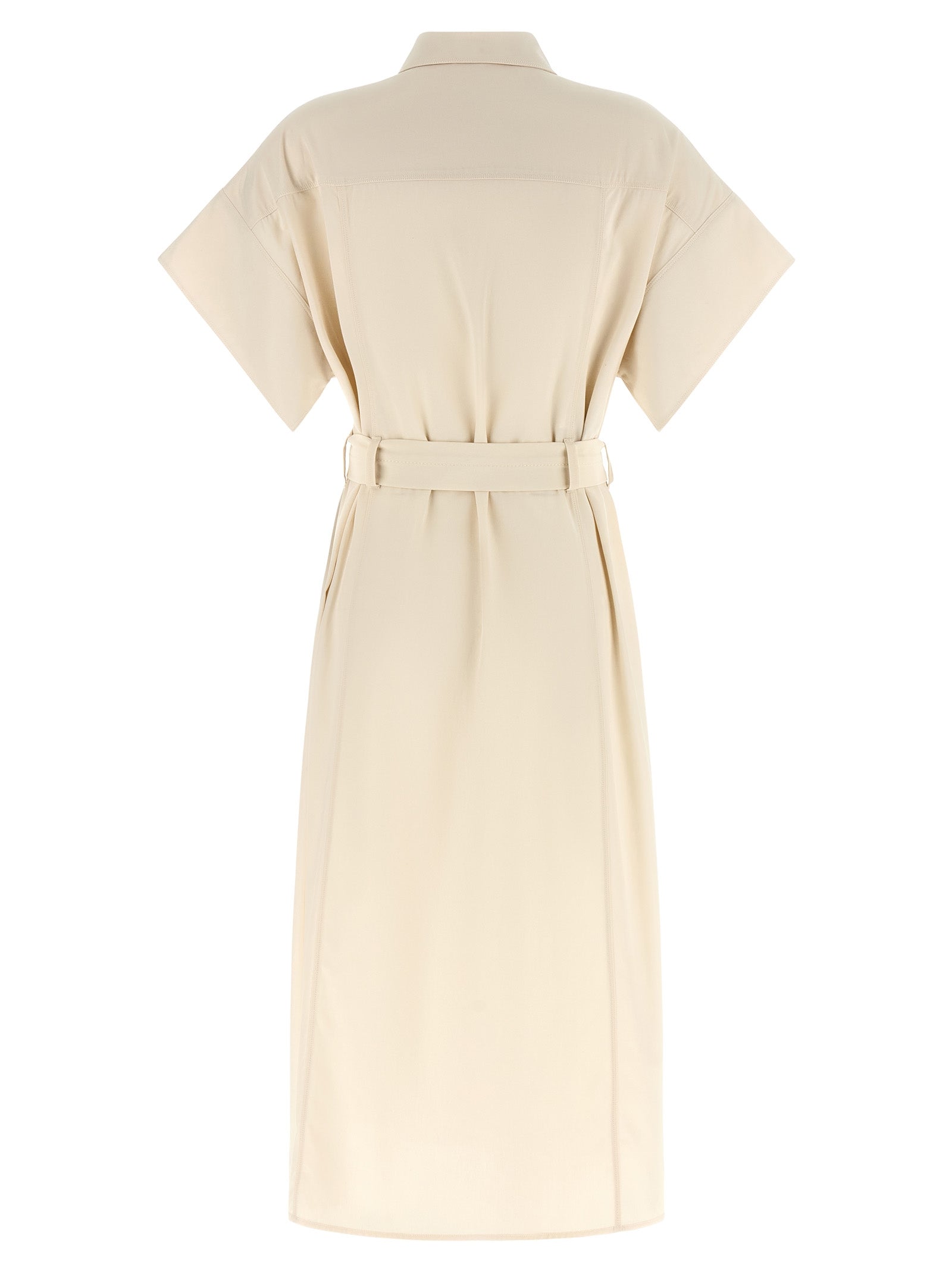 PINKO Beige Cotton Midi Dress