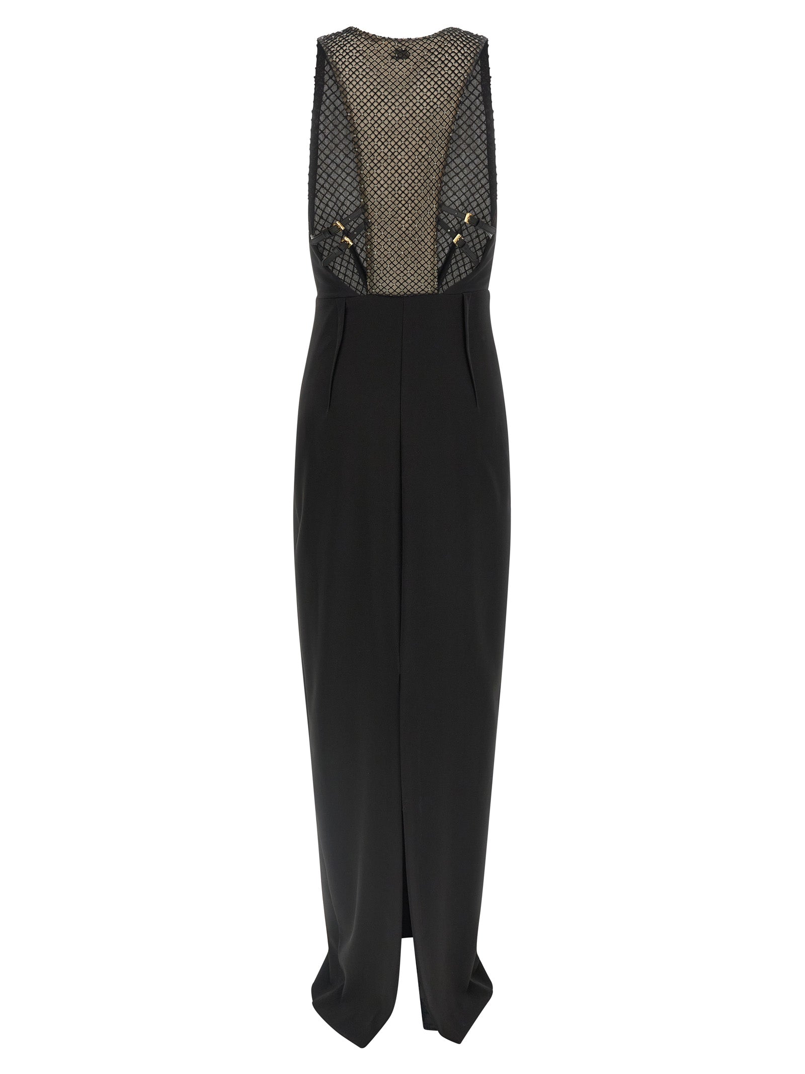 Elisabetta Franchi Black Polyester Long Dress