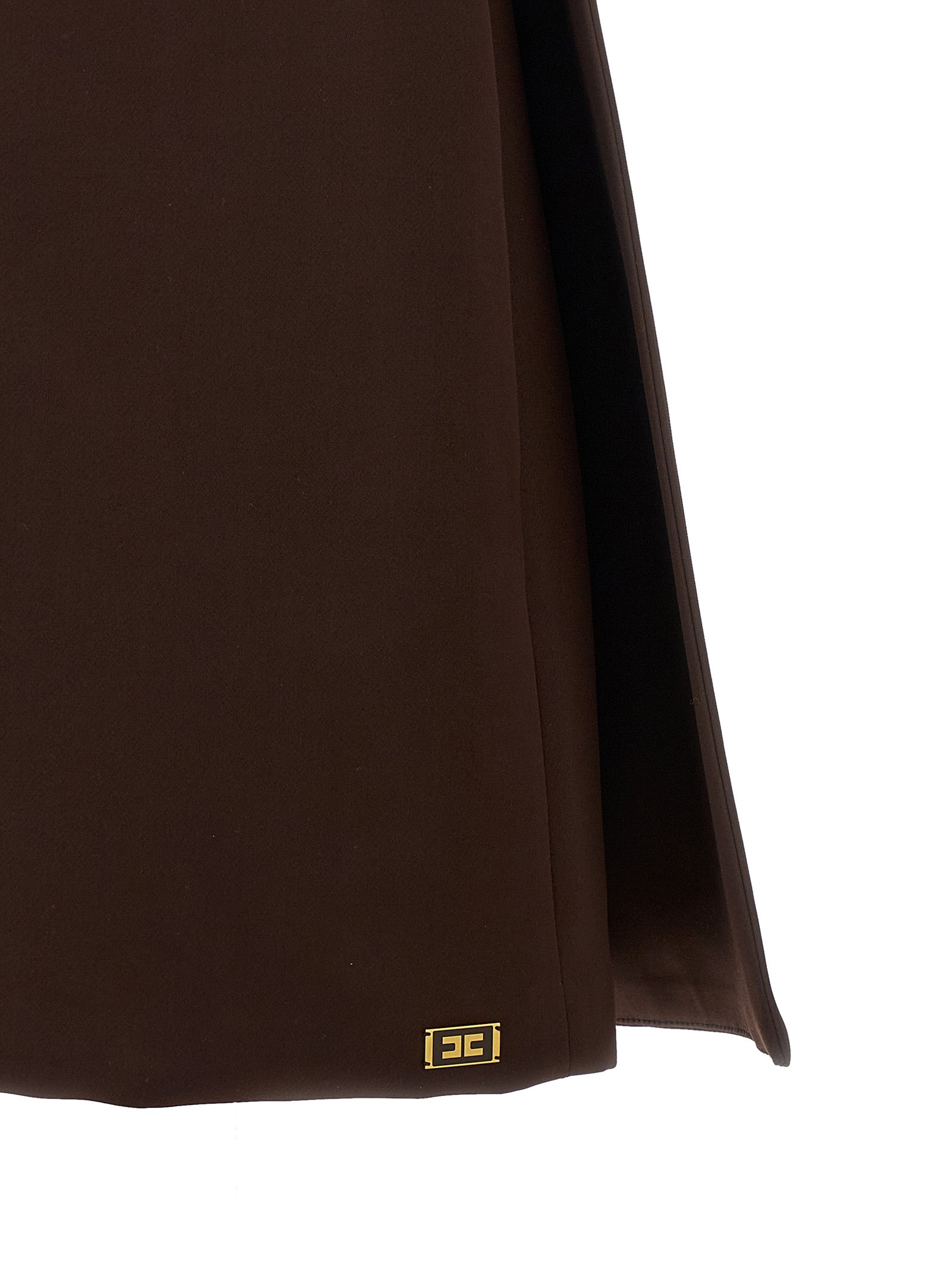 Elisabetta Franchi Brown Polyester Short Dress