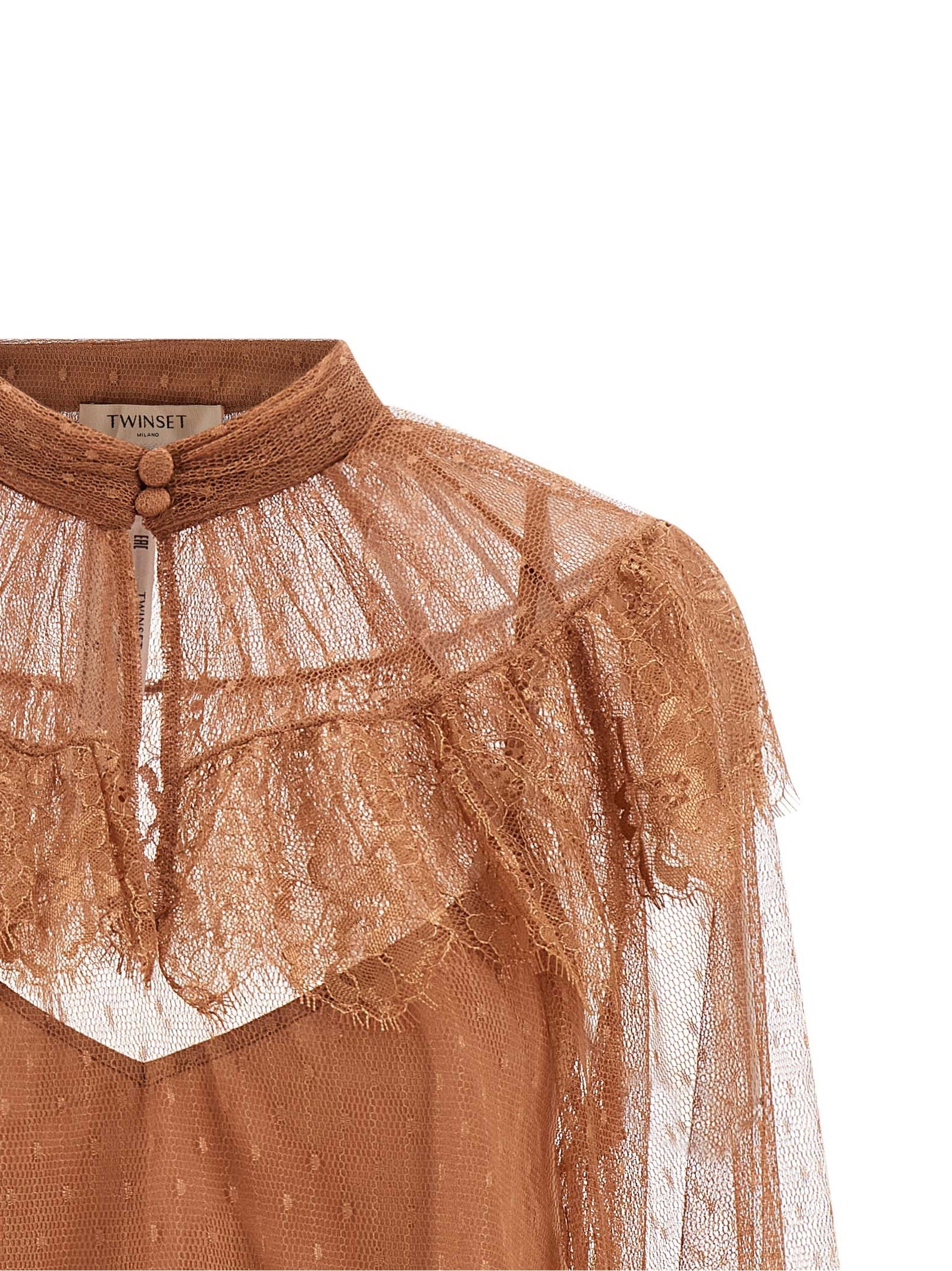 Twinset Brown Polyester Blouse
