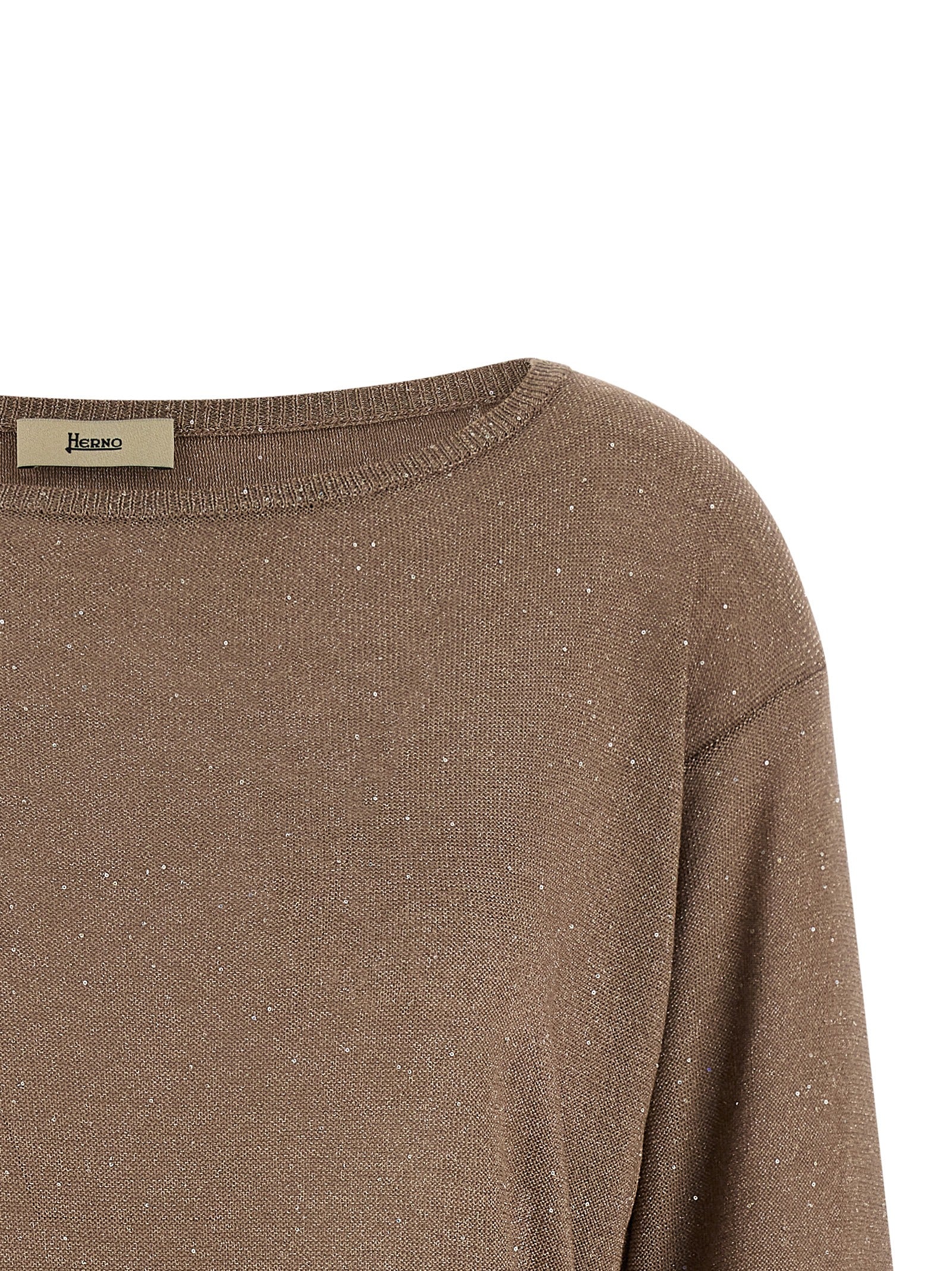 Herno Brown Viscose Cardigan