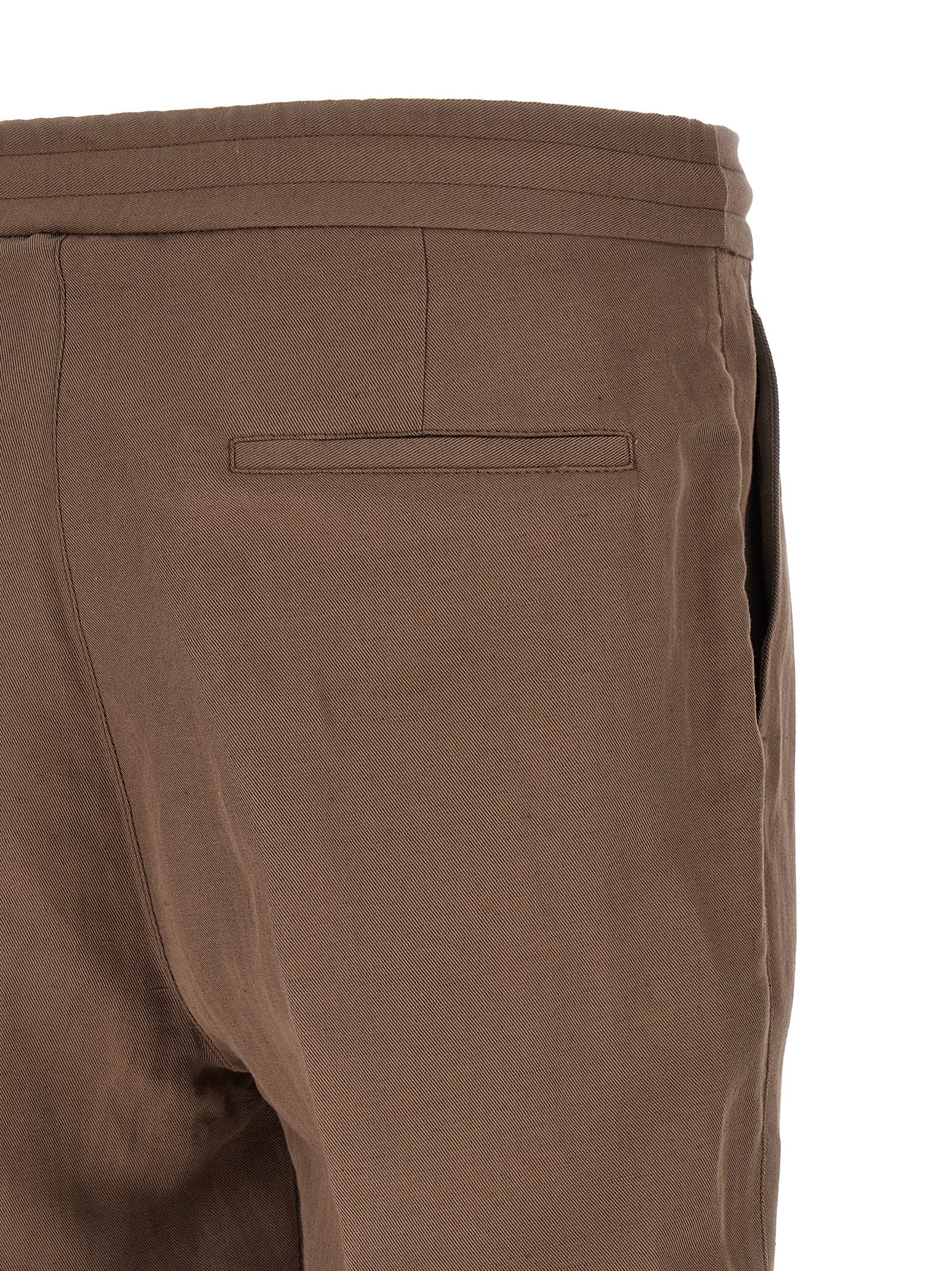 Brunello Cucinelli Brown Linen Casual Pants