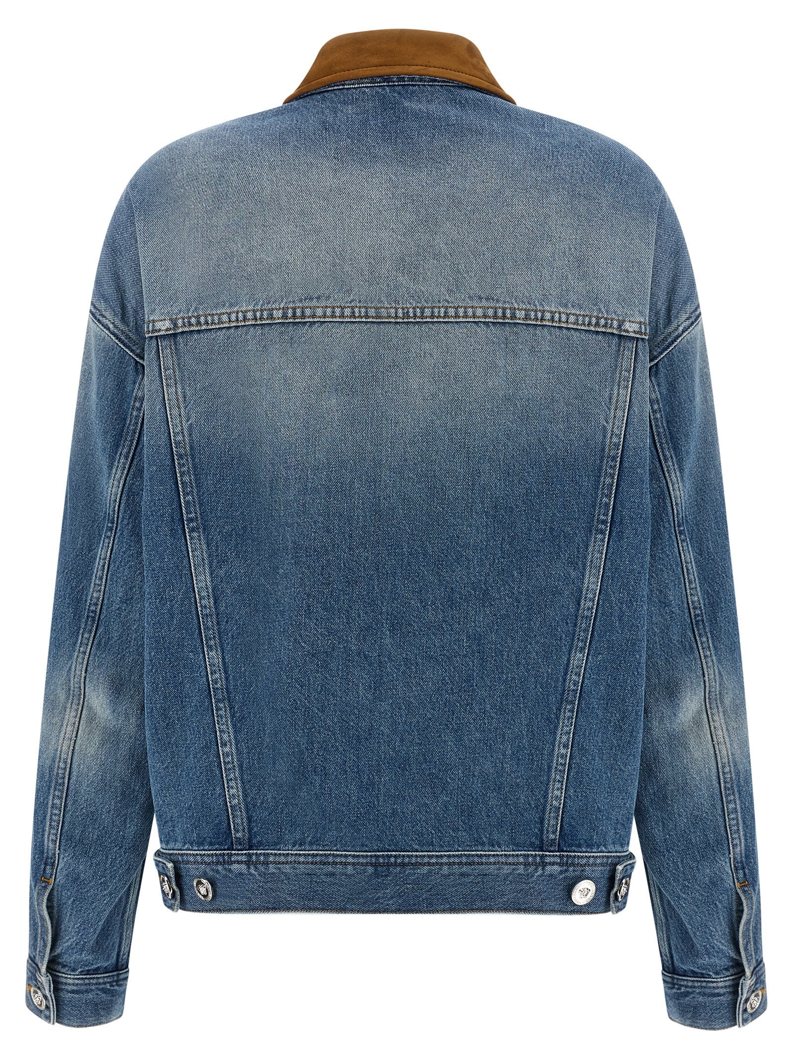 Versace Blue Cotton Denim Jacket