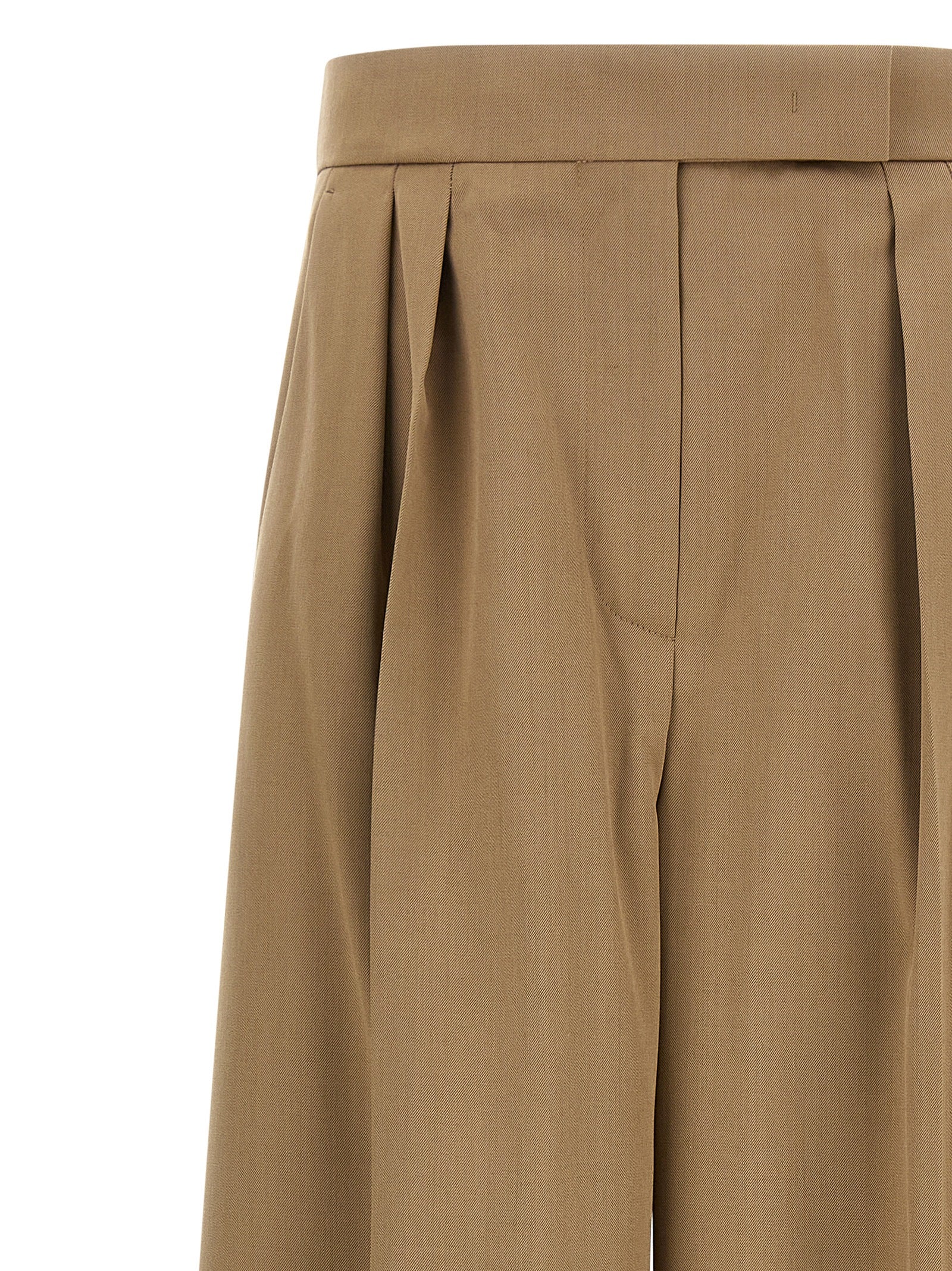 Max Mara Brown Virgin Wool Casual Pants