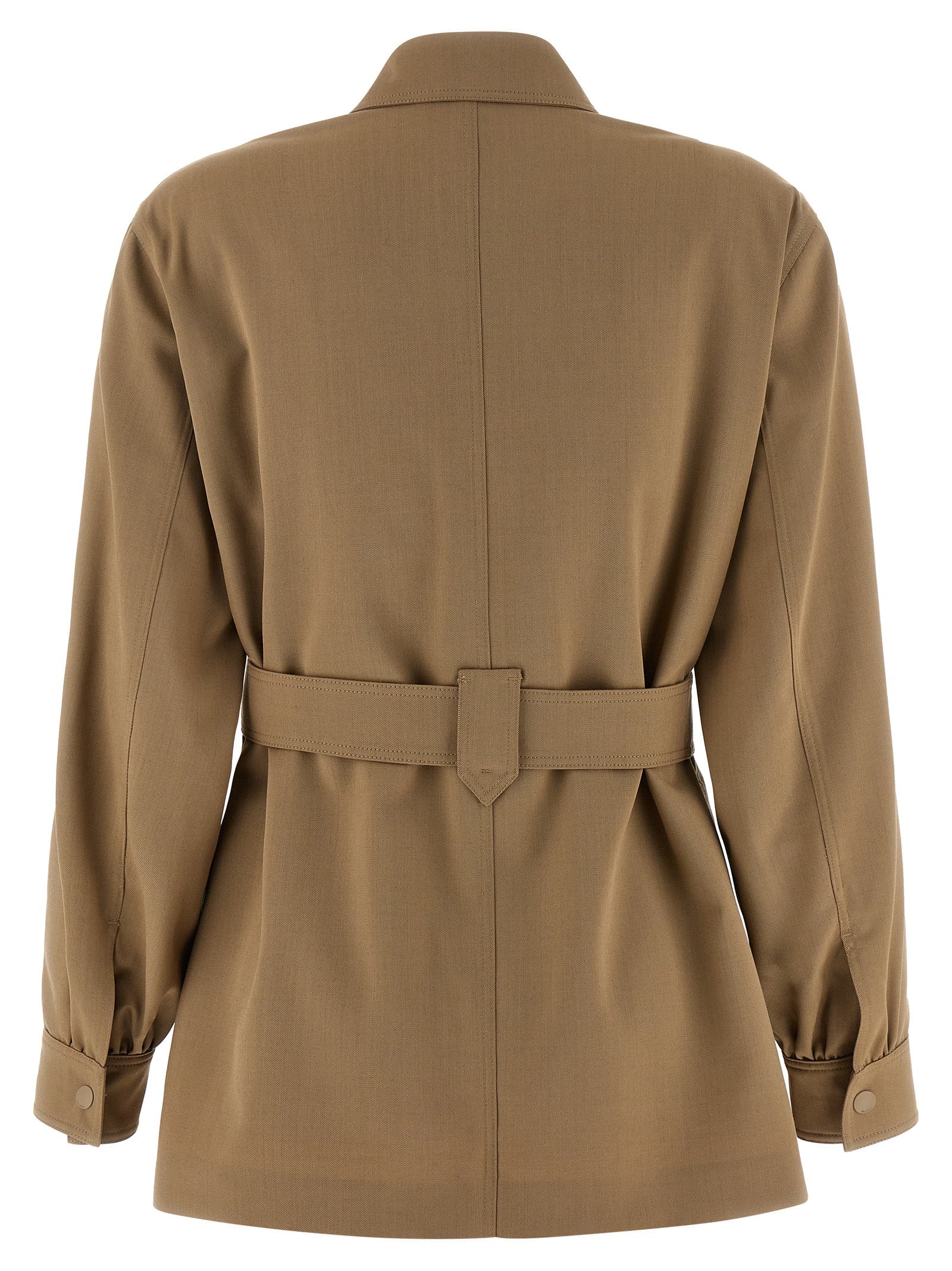 Max Mara Beige Virgin Wool Blouse