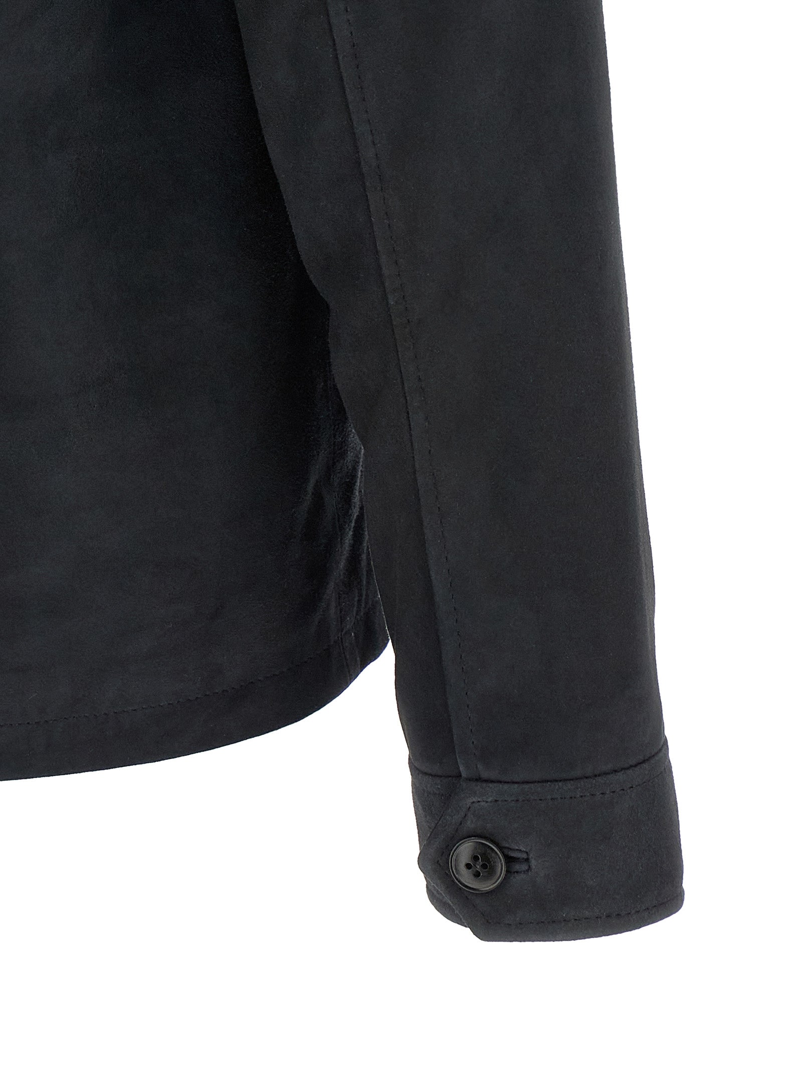 Pal Zileri Blue Leather Leather Jacket