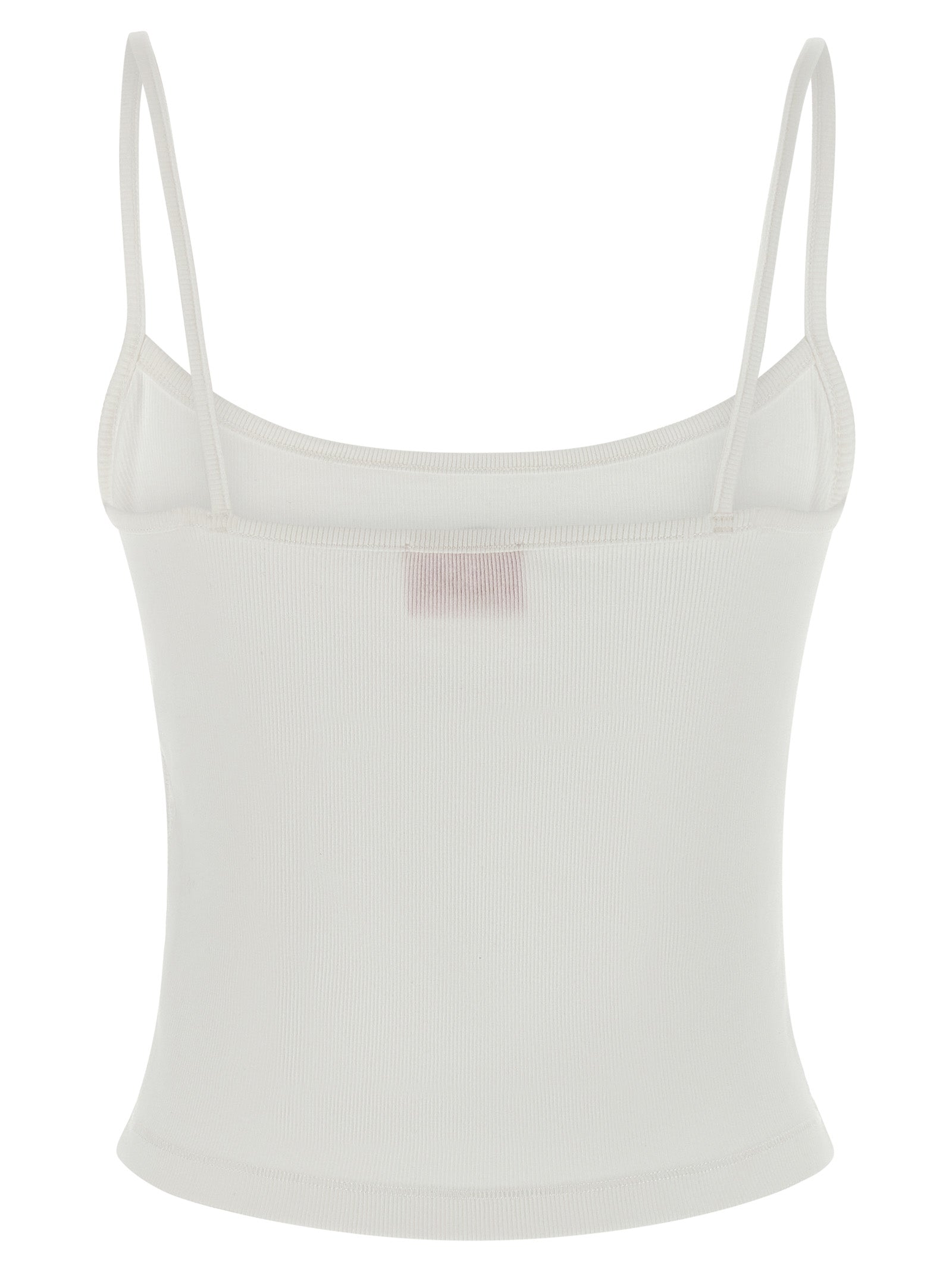 Diesel White Cotton Tank Tops