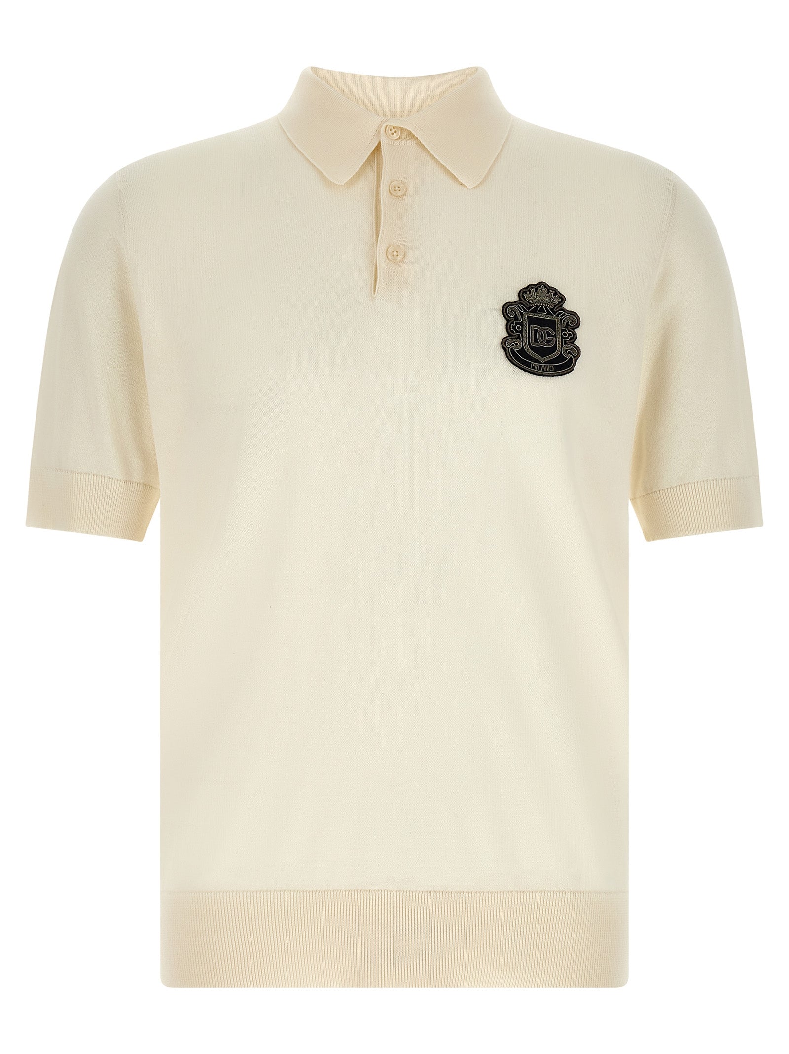 Dolce & Gabbana White Cotton Polo Shirt