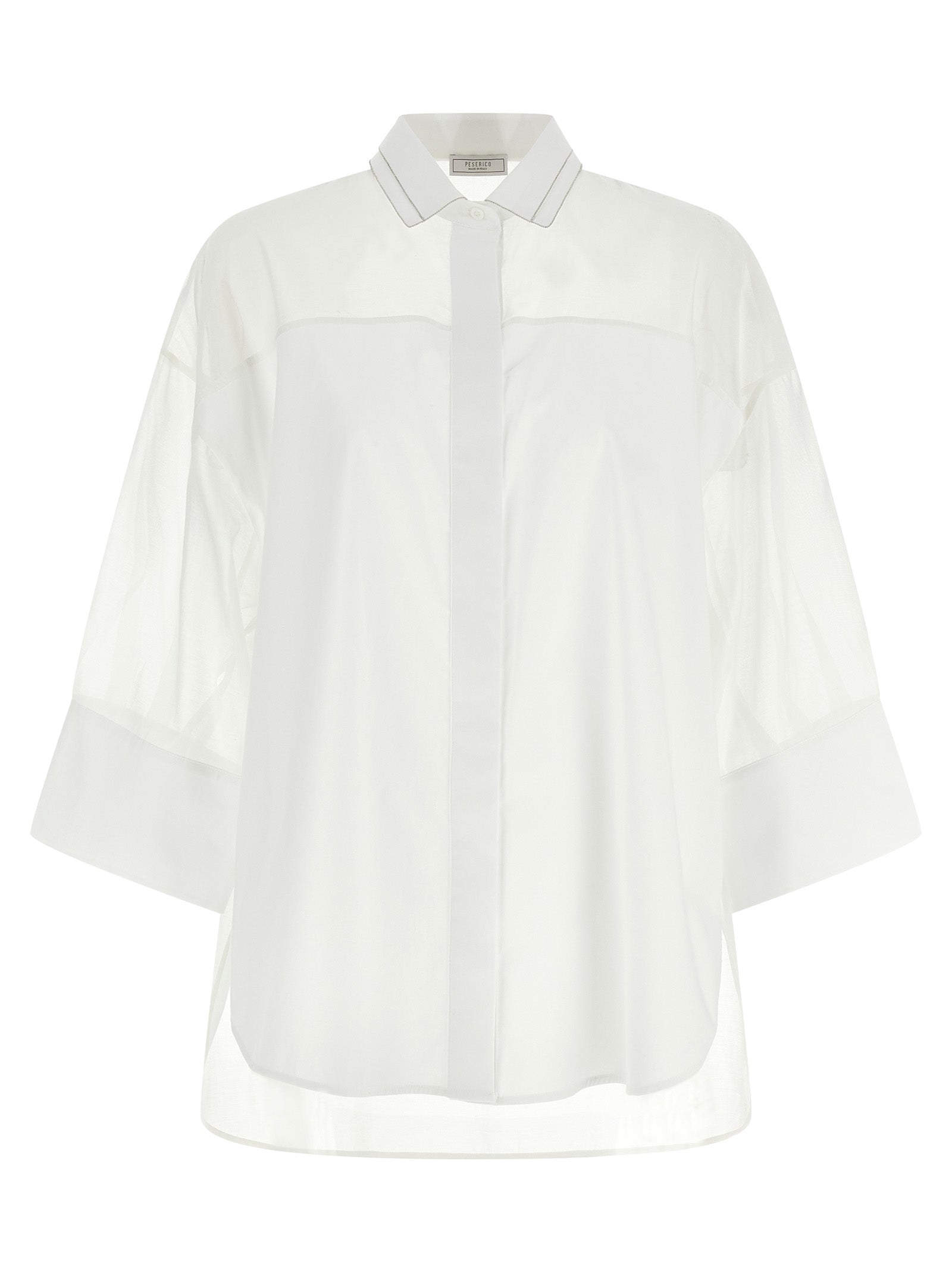 Peserico White Cotton Blouse