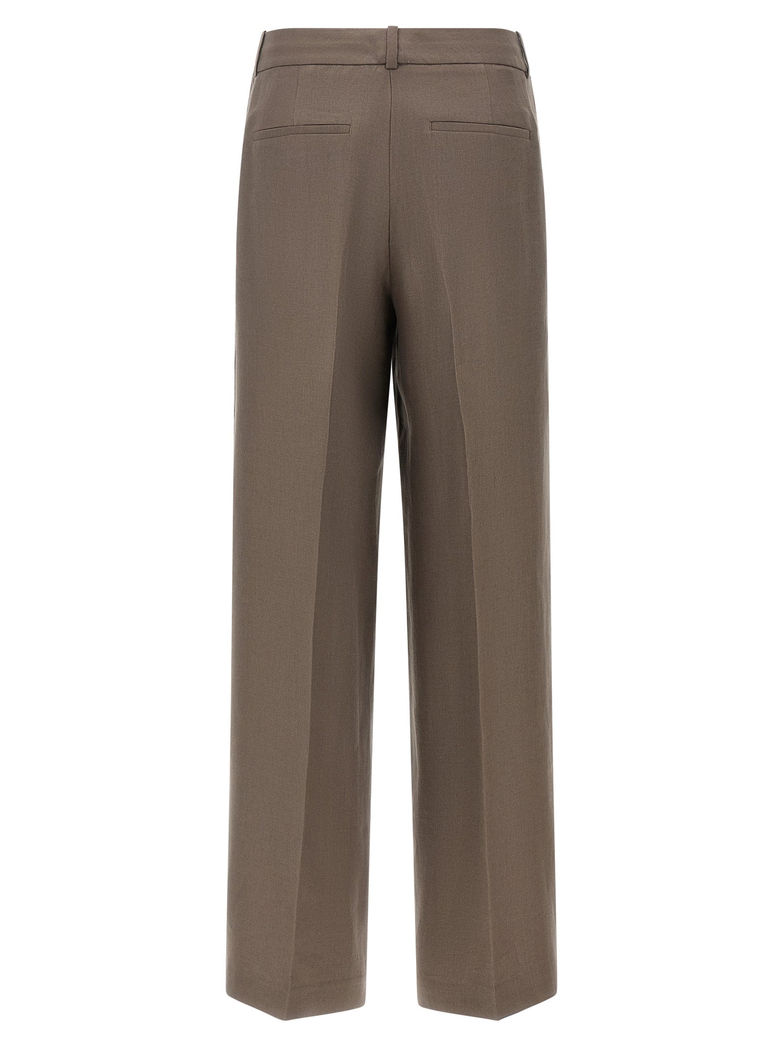 Peserico Brown Linen Pants