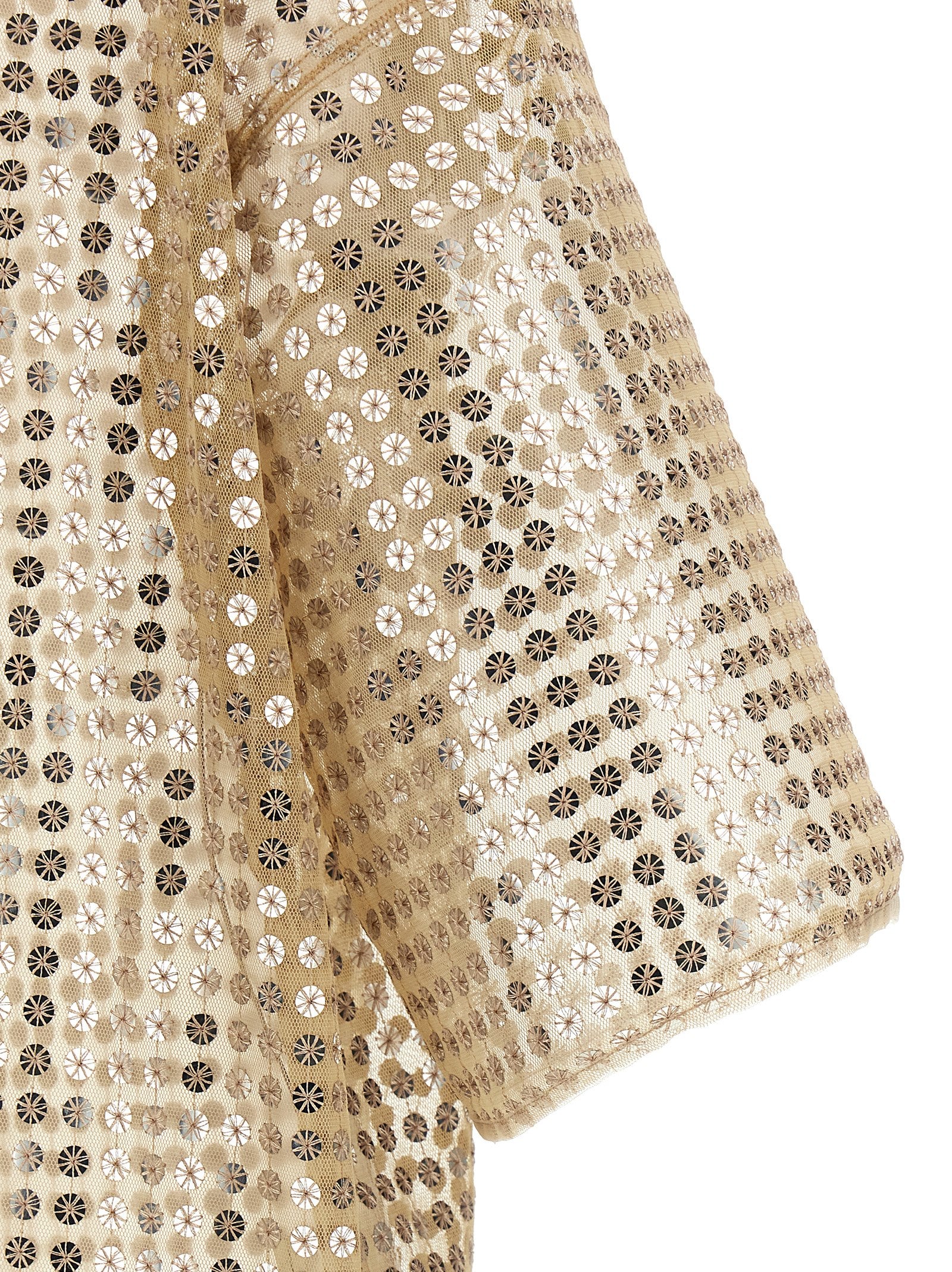 Fabiana Filippi Beige Polyester Short Dress