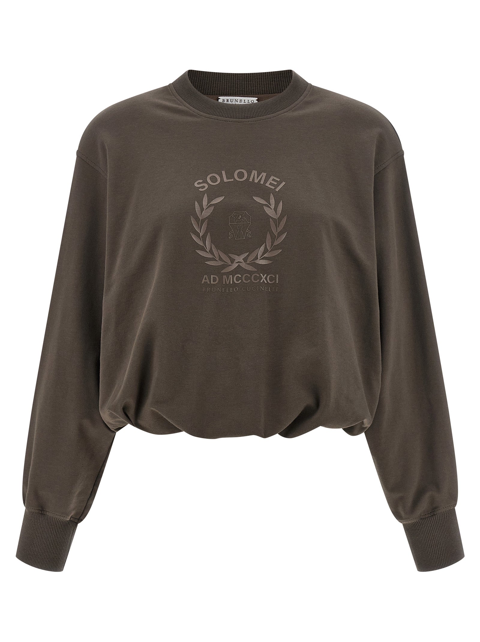 Brunello Cucinelli Brown Cotton Sweatshirt