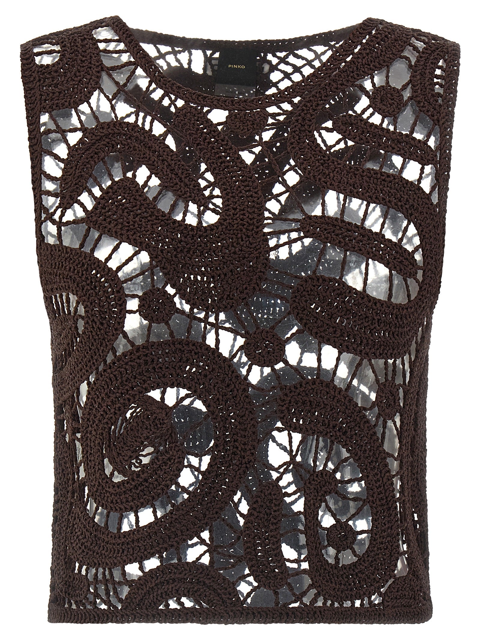 PINKO Brown Viscose Blouse