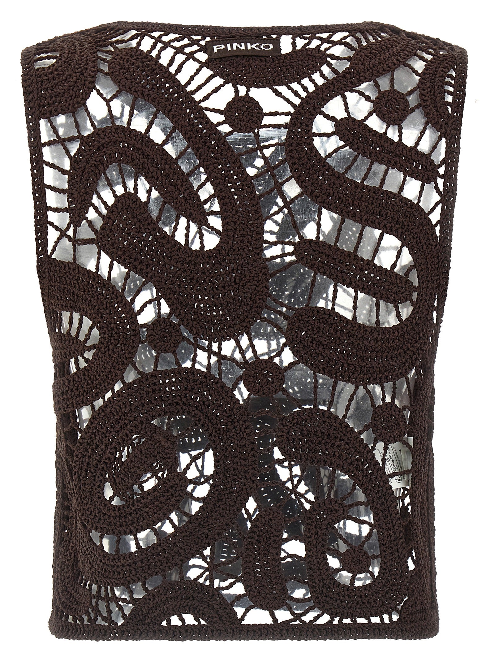 PINKO Brown Viscose Blouse