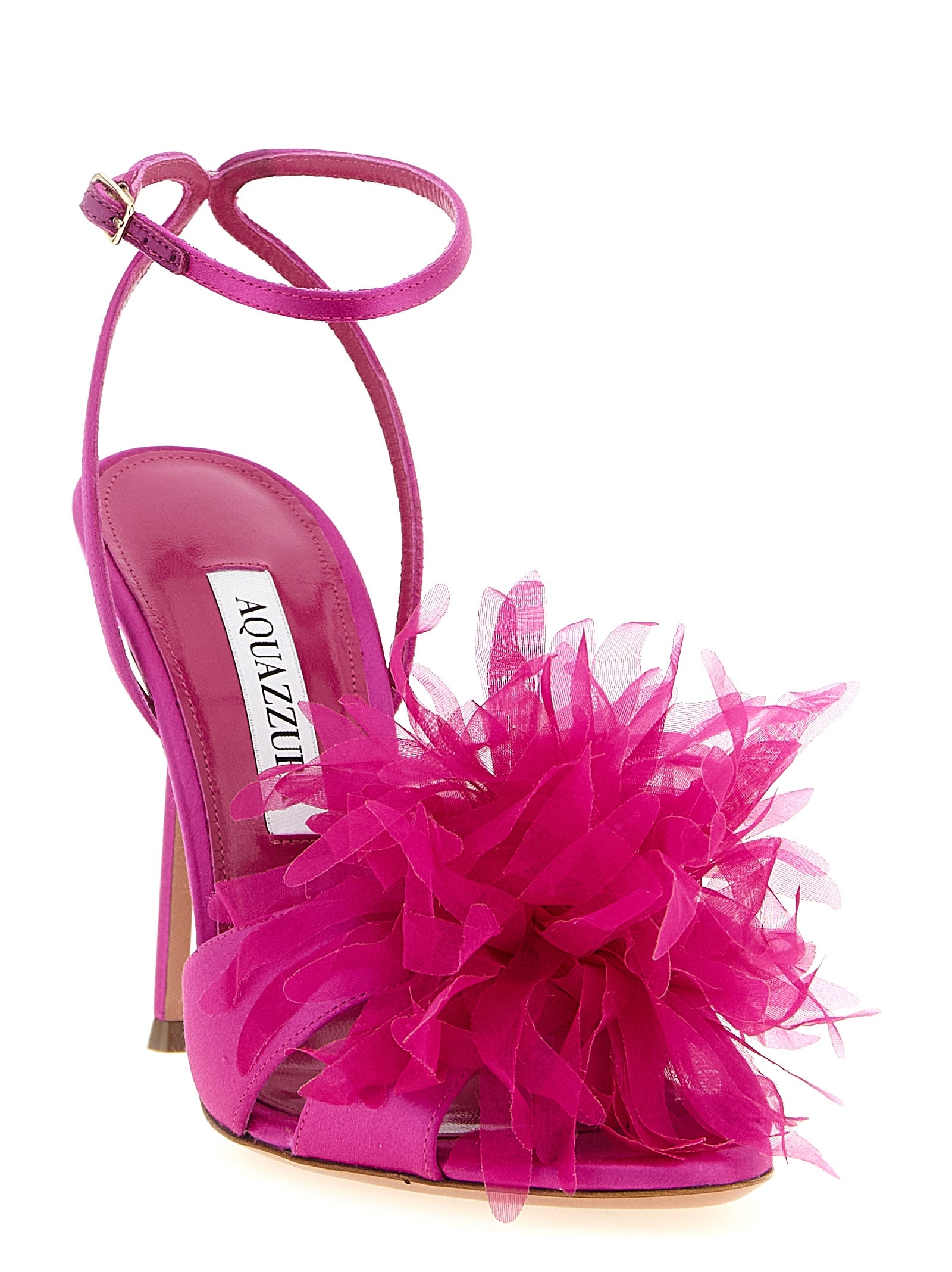 Aquazzura Fuchsia Textile Stiletto Heel Sandals