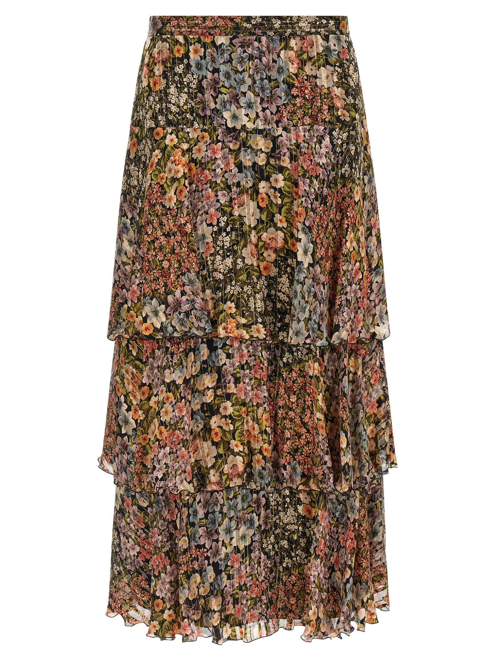 Valentino Garavani Multicolor Silk Midi Skirt