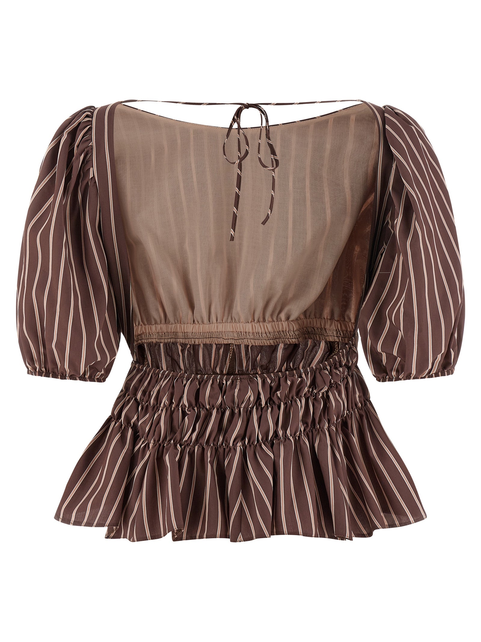 PINKO Brown Viscose Pattern Shirt