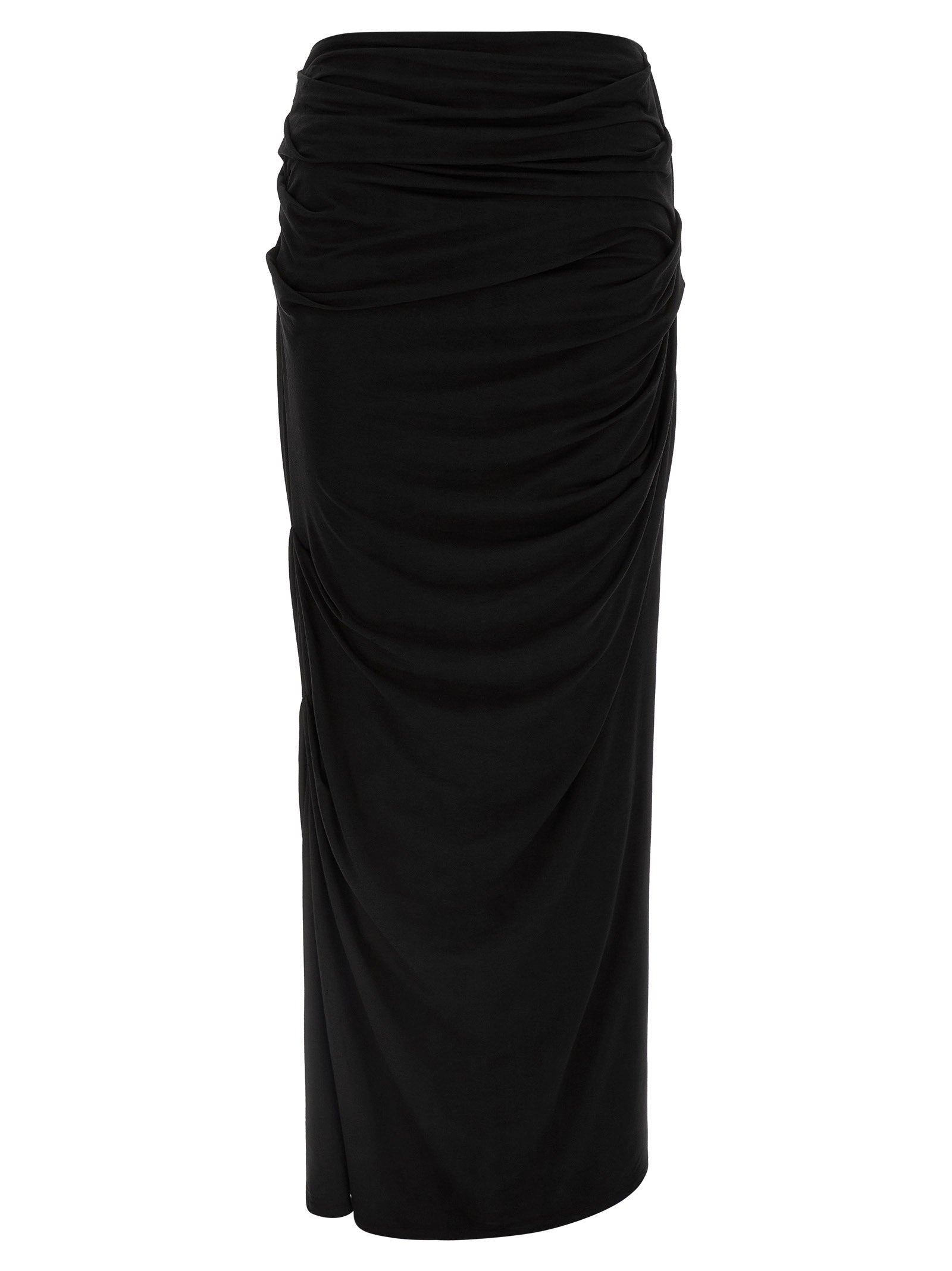 Entire Studios Black Viscose Mini Skirt