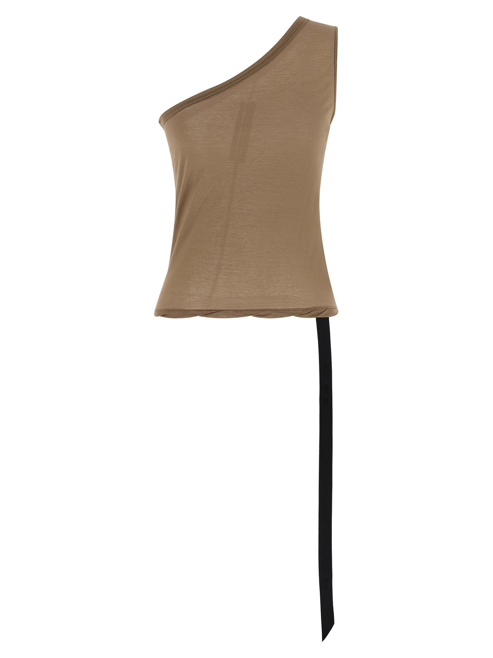 DRKSHDW Beige Cotton Sleeveles T-Shirt