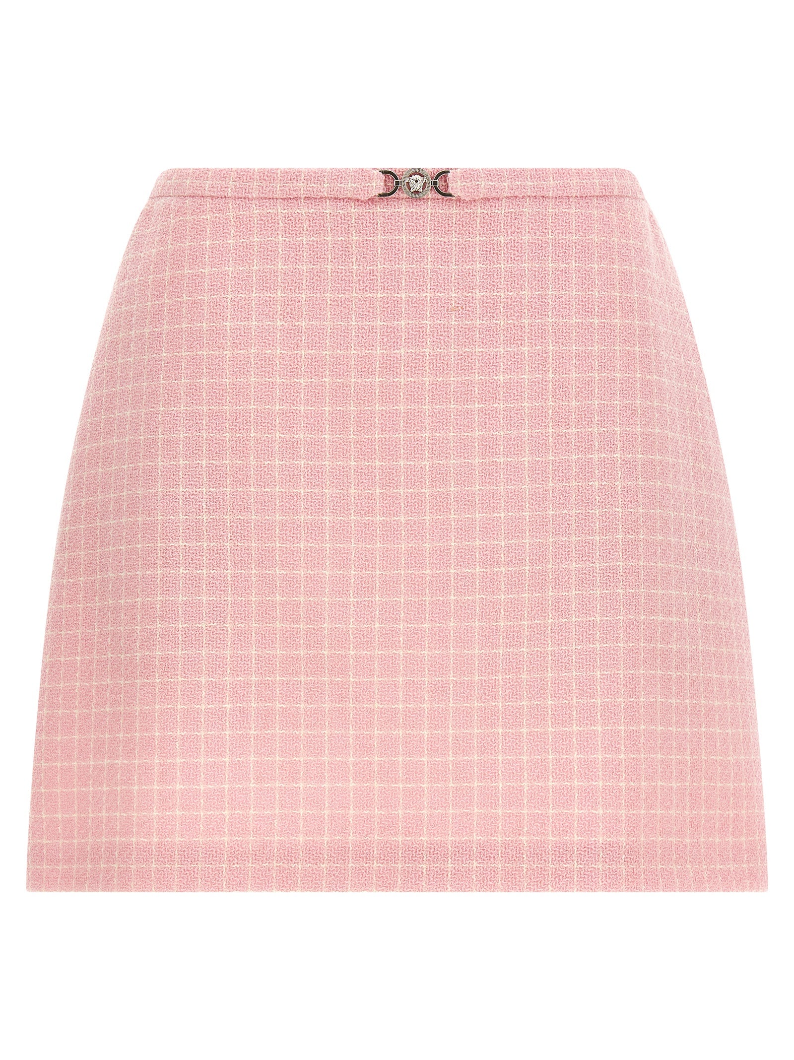 Versace Multicolor Virgin Wool Long Skirt