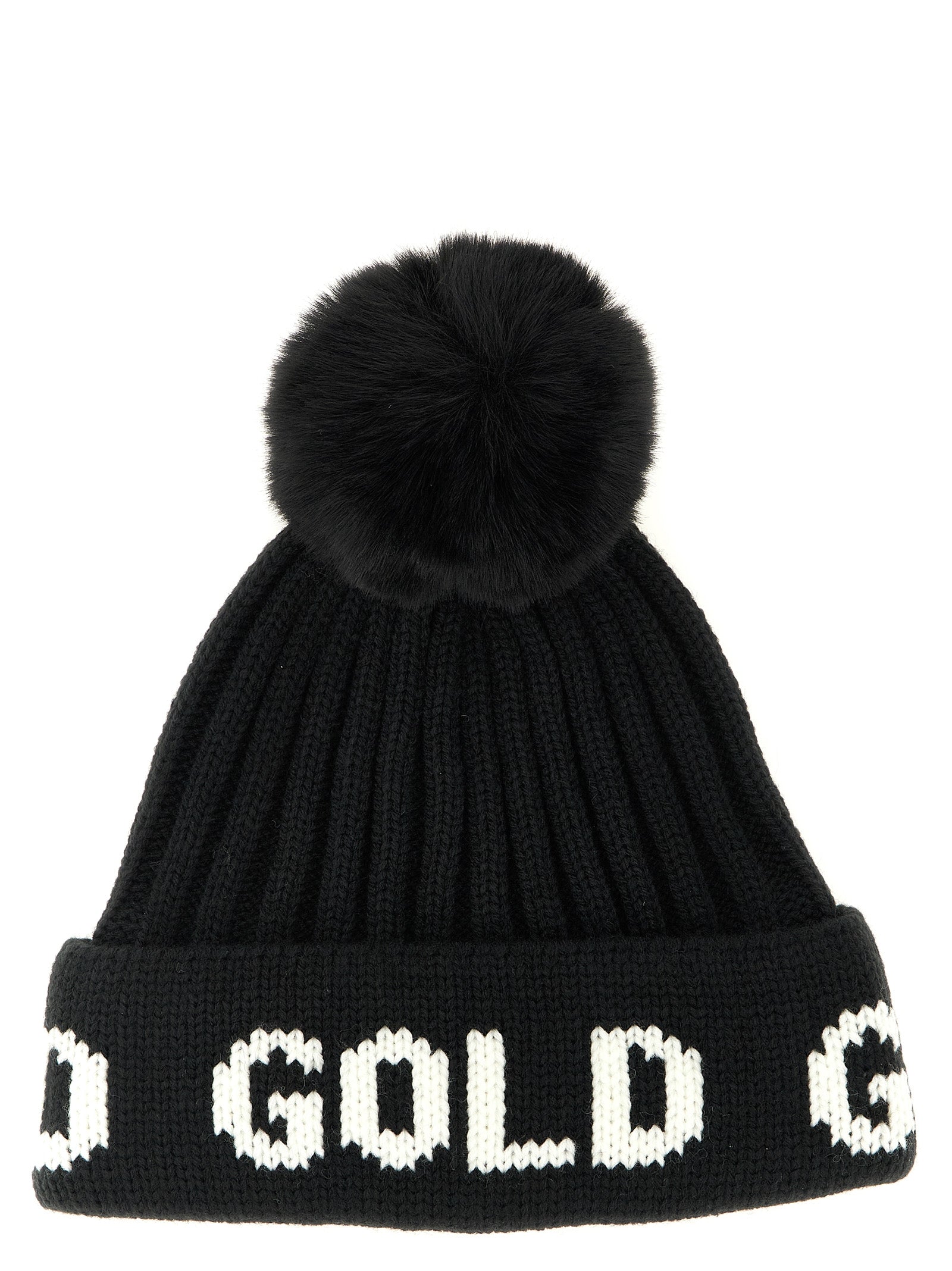GOLDBERGH Black Marabou Beanie