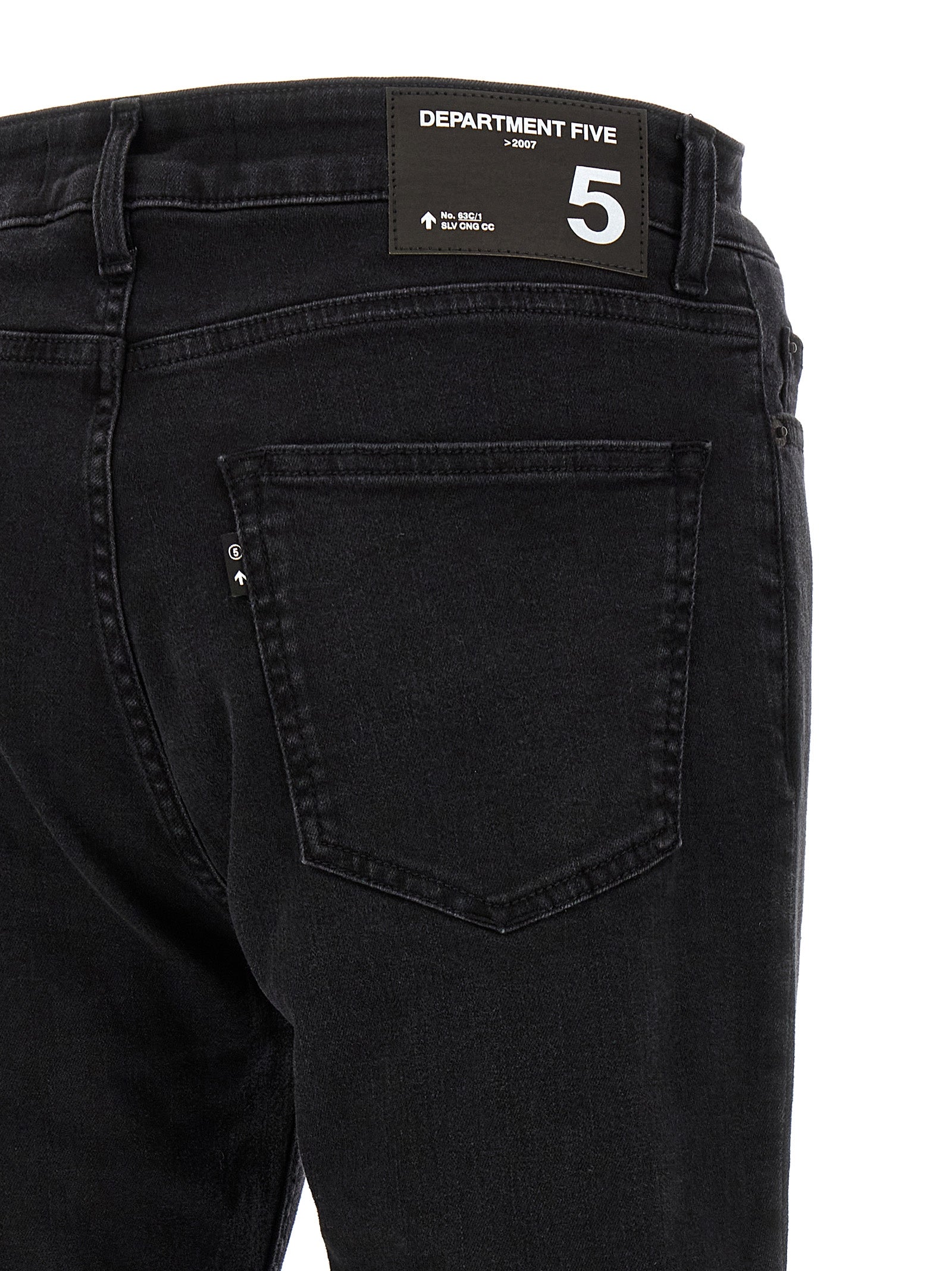 Department 5 Black Cotton Cropped Jeans