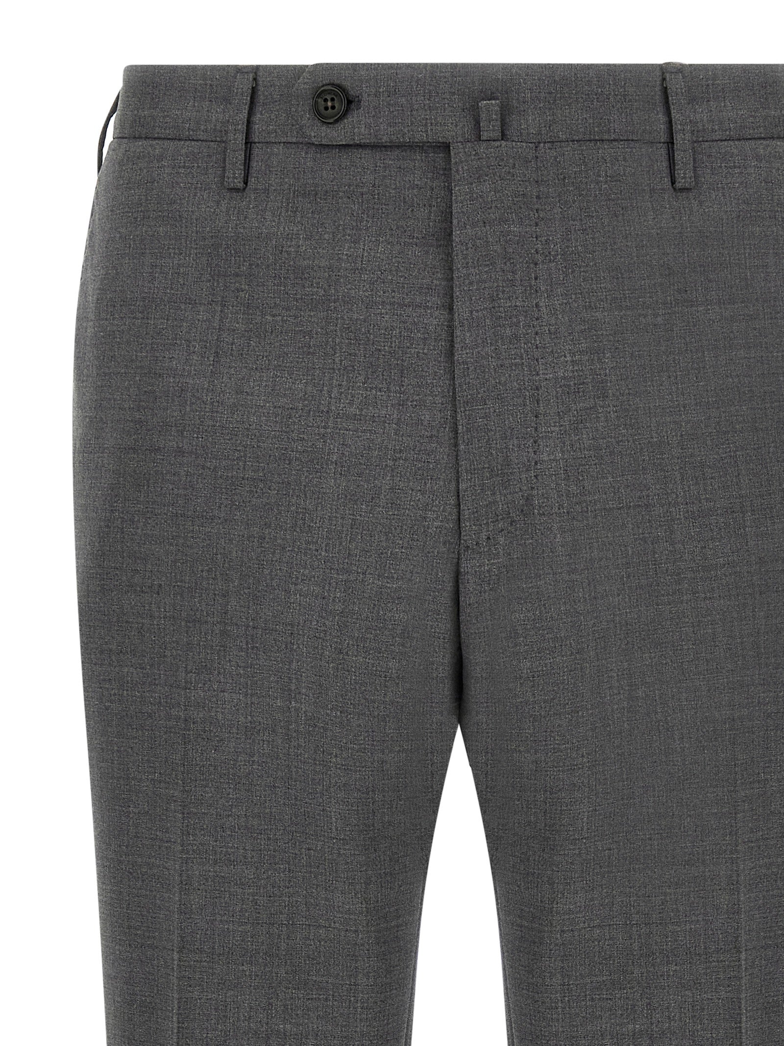 Incotex Gray Virgin Wool Dress Pants
