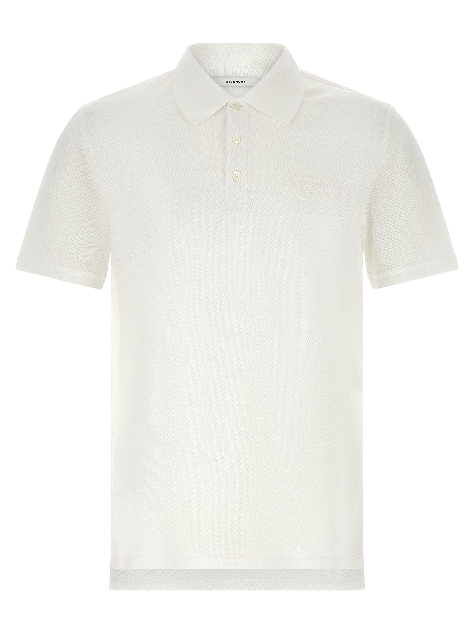Givenchy White Cotton Polo Shirt