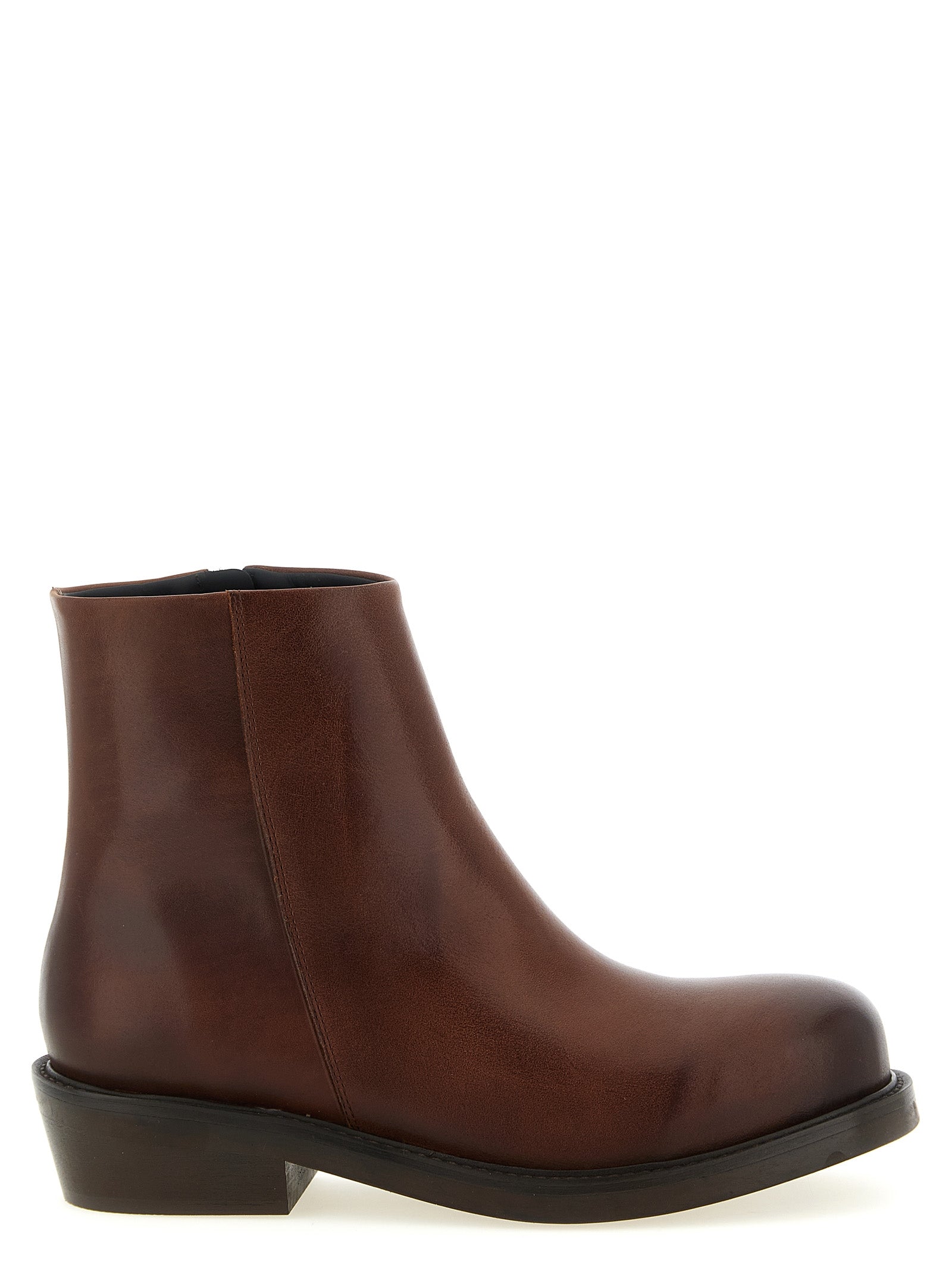 SÉFR Brown Calfskin Ankle Boots
