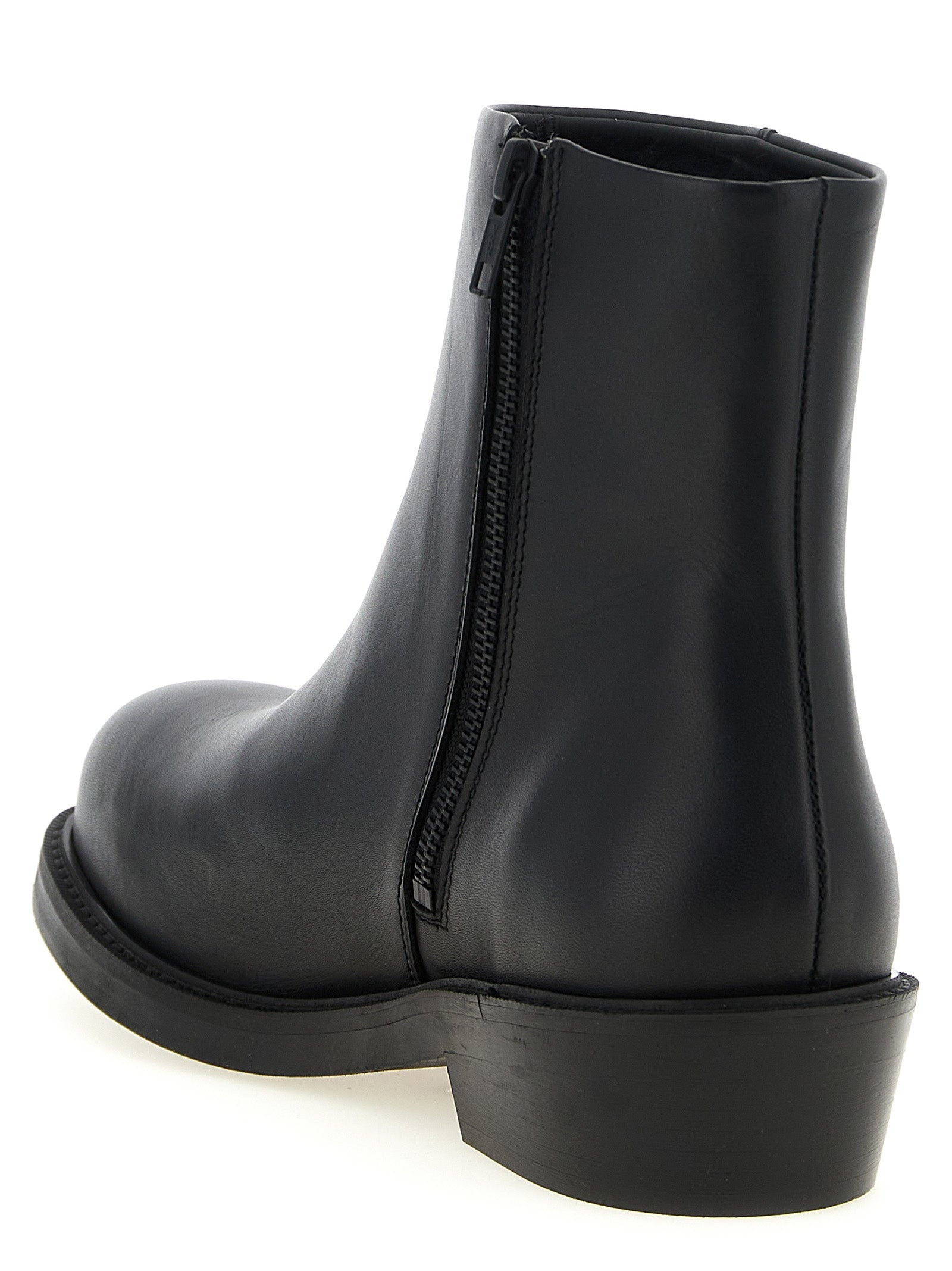 SÉFR Black Calfskin Ankle Boots