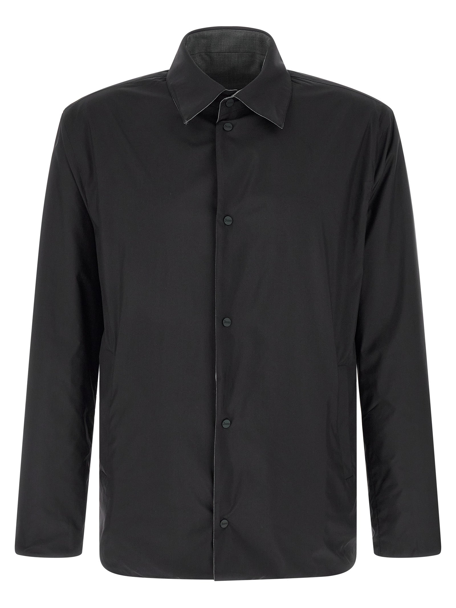 Herno Gray Polyester Full-Length Jacket