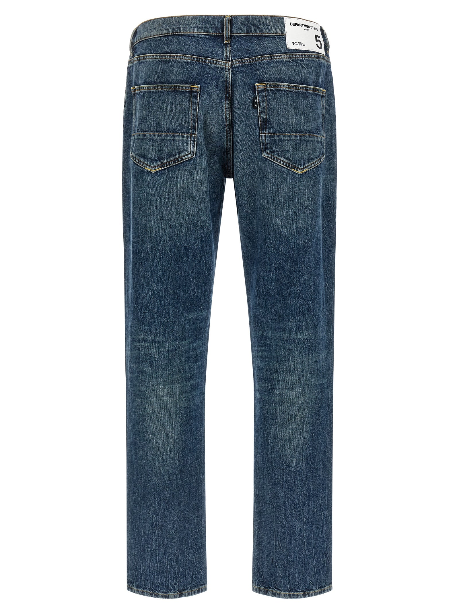 Department 5 Blue Cotton Straight-Leg Jeans