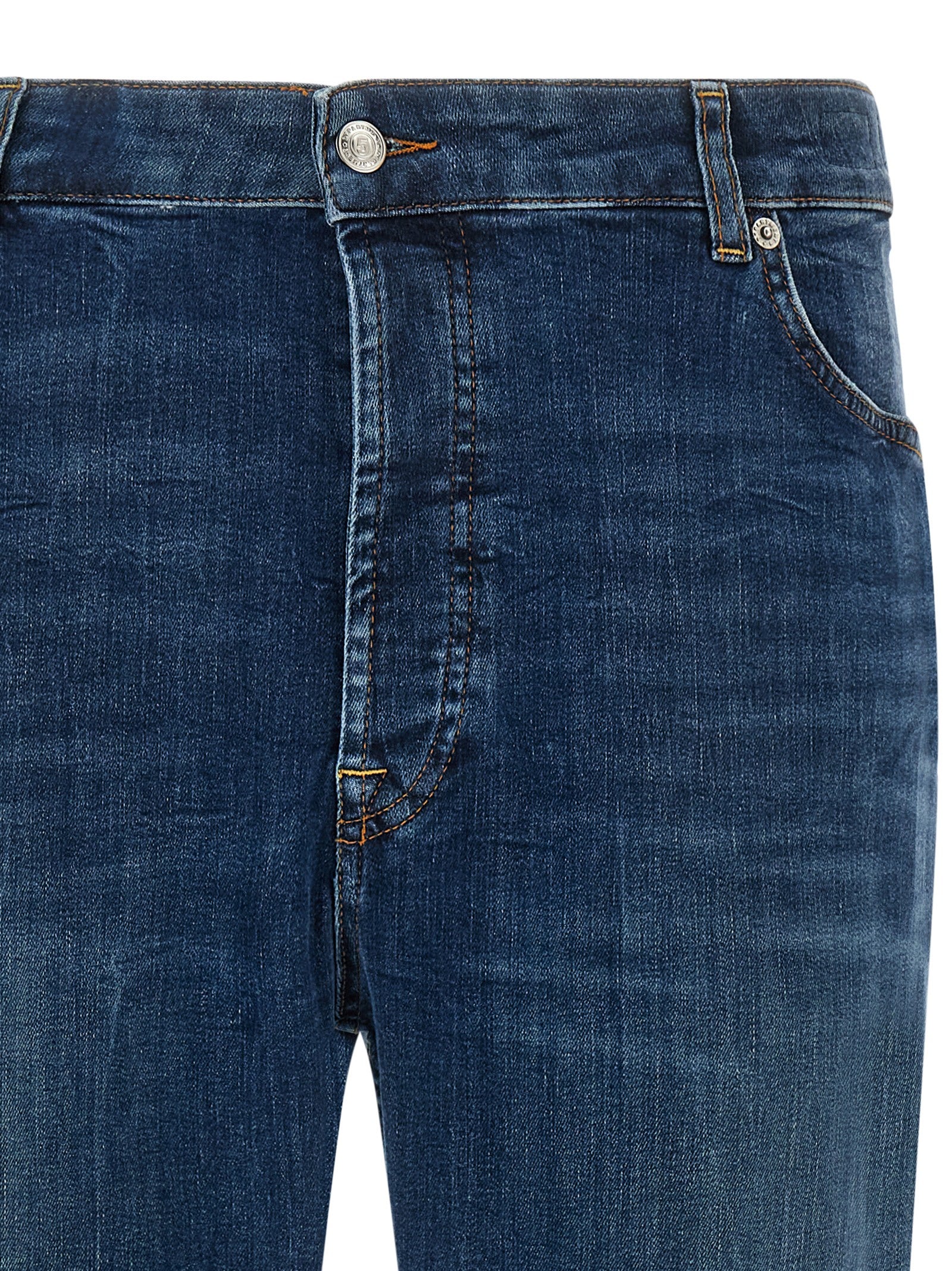 Department 5 Blue Cotton Cropped Jeans