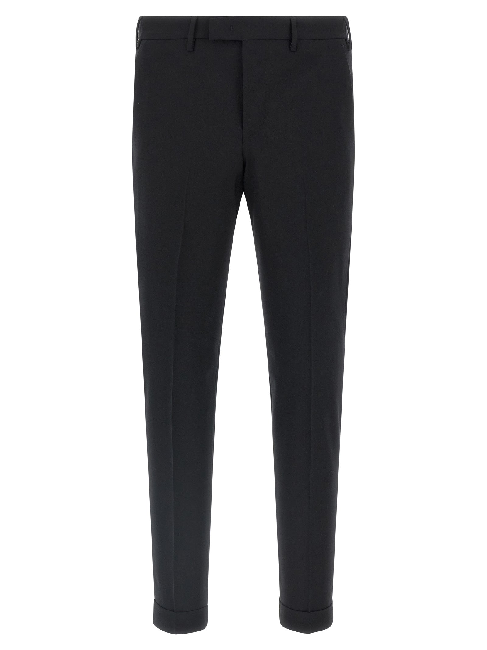 PT Torino Black Virgin Wool Dress Pants