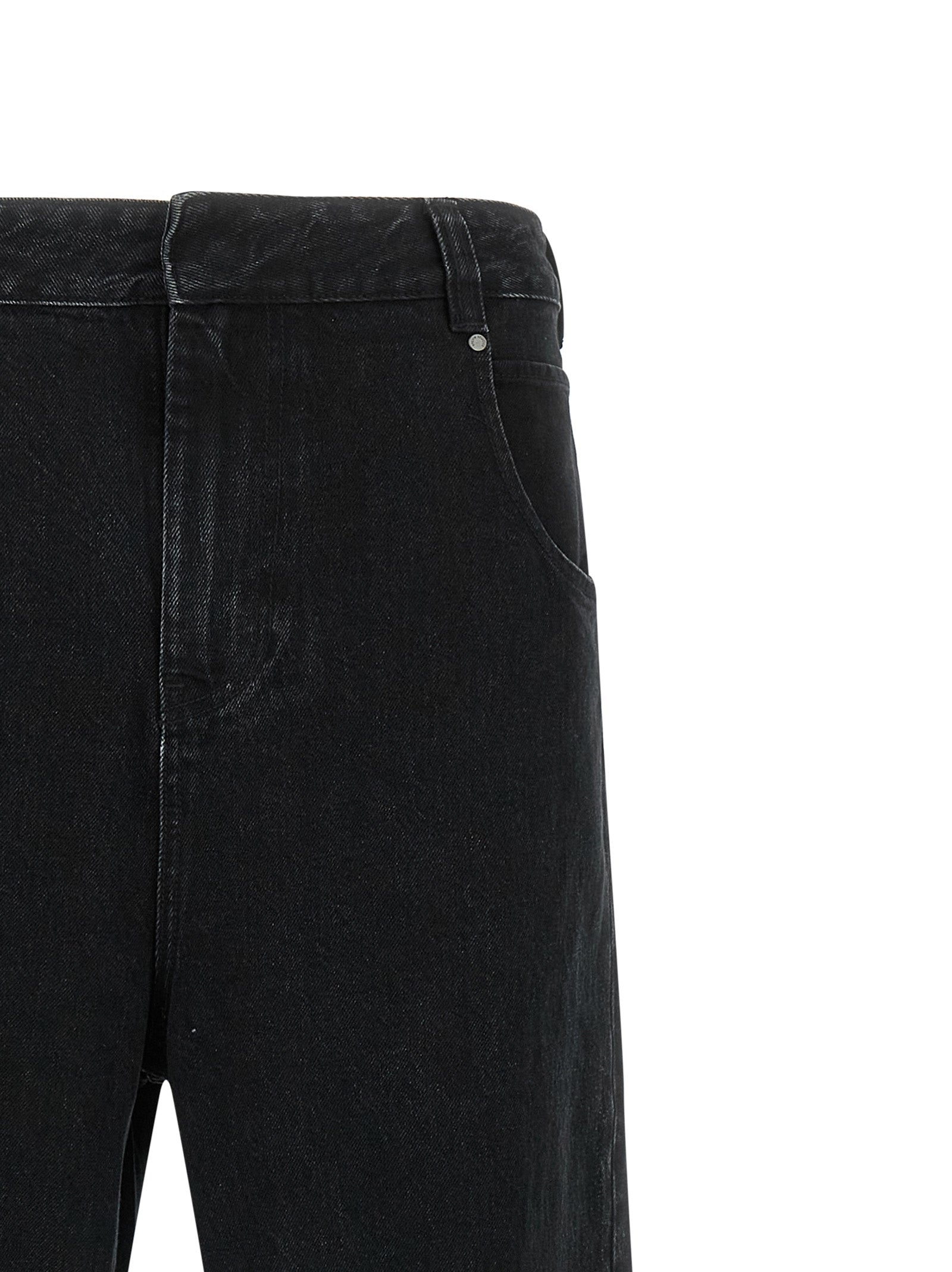Entire Studios Black Cotton Straight-Leg Jeans