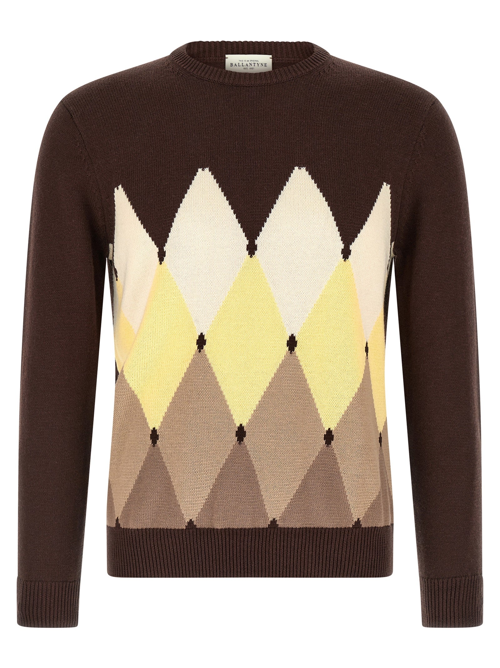 Ballantyne Brown Cotton Cardigan