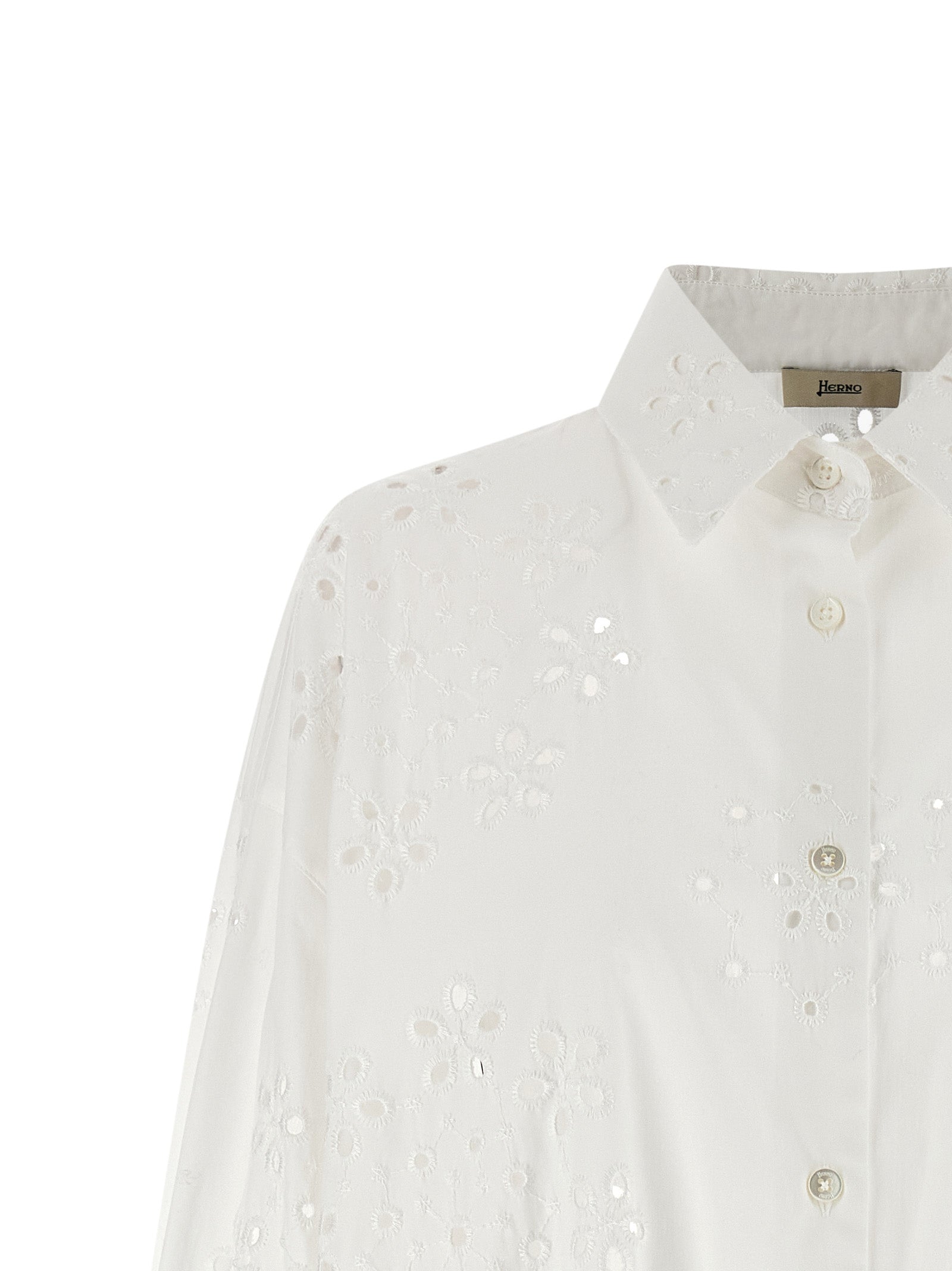 Herno White Cotton Blouse