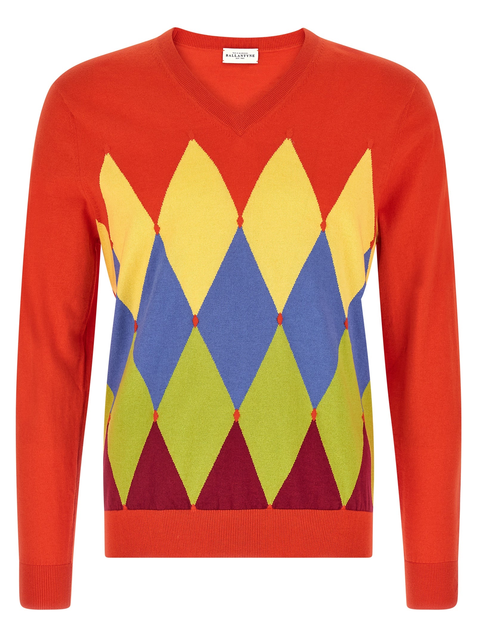 Ballantyne Red Cotton Cardigan