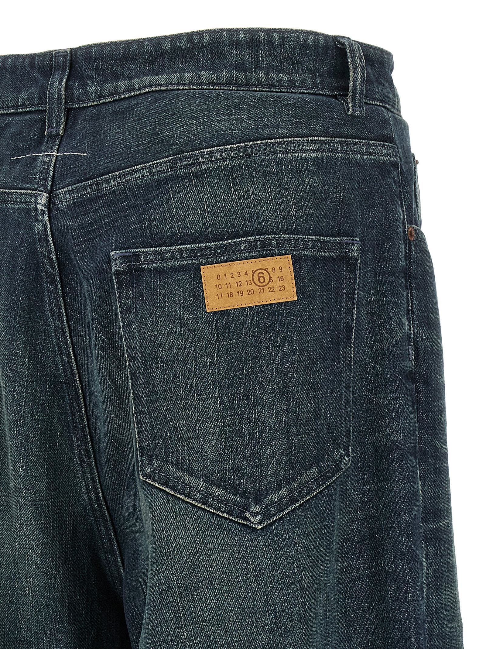 MM6 Maison Margiela Blue Cotton Jeans Denim