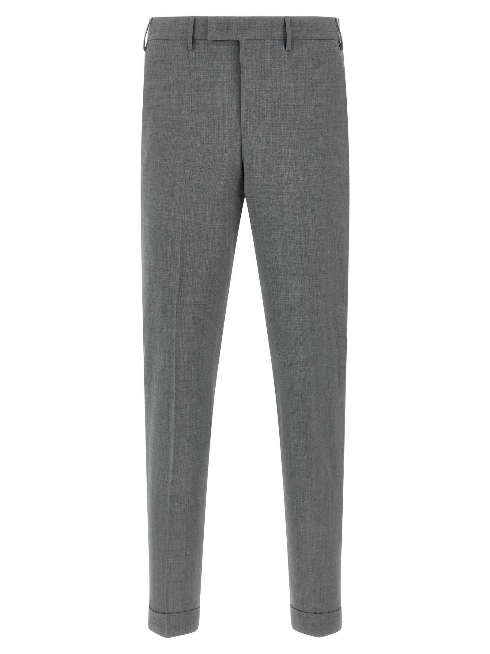 PT Torino Gray Virgin Wool Dress Pants