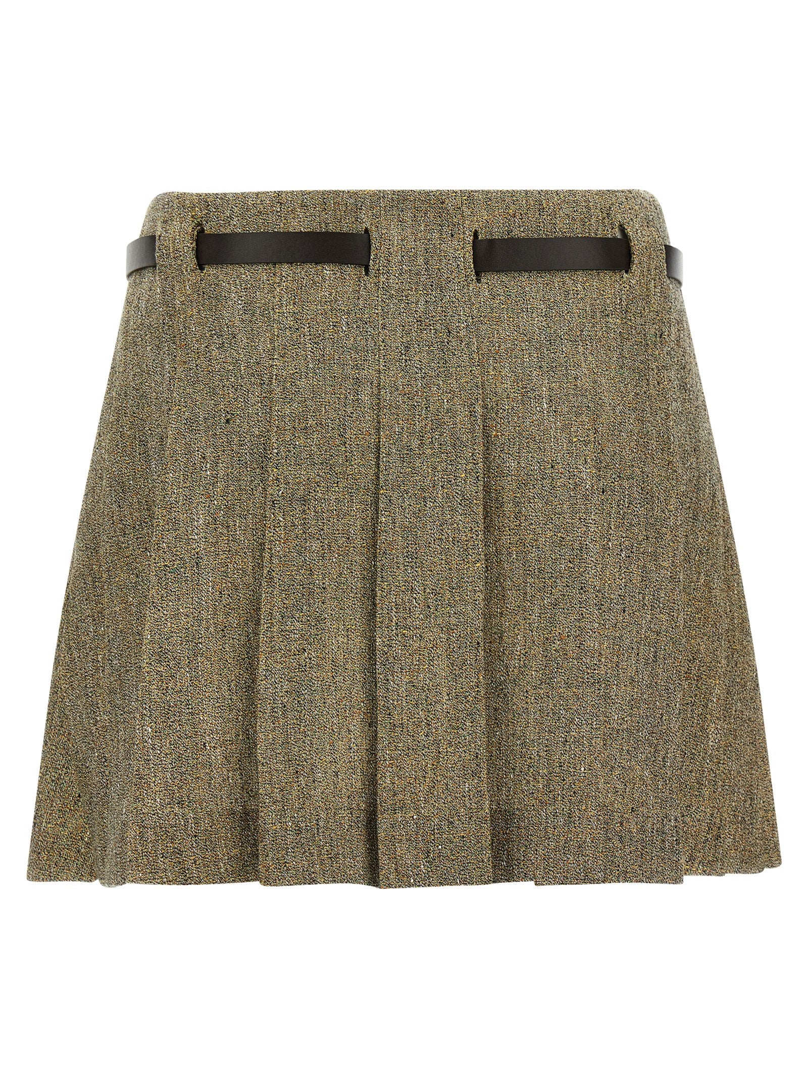 Ferragamo Multicolor Linen Long Skirt