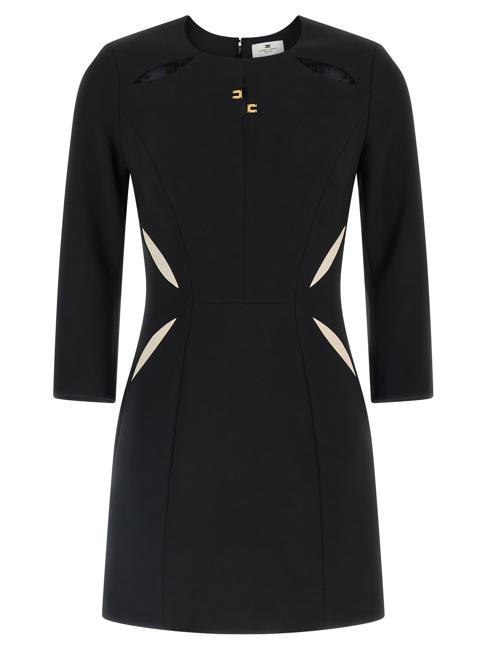 Elisabetta Franchi Bicolor Polyester Short Dress