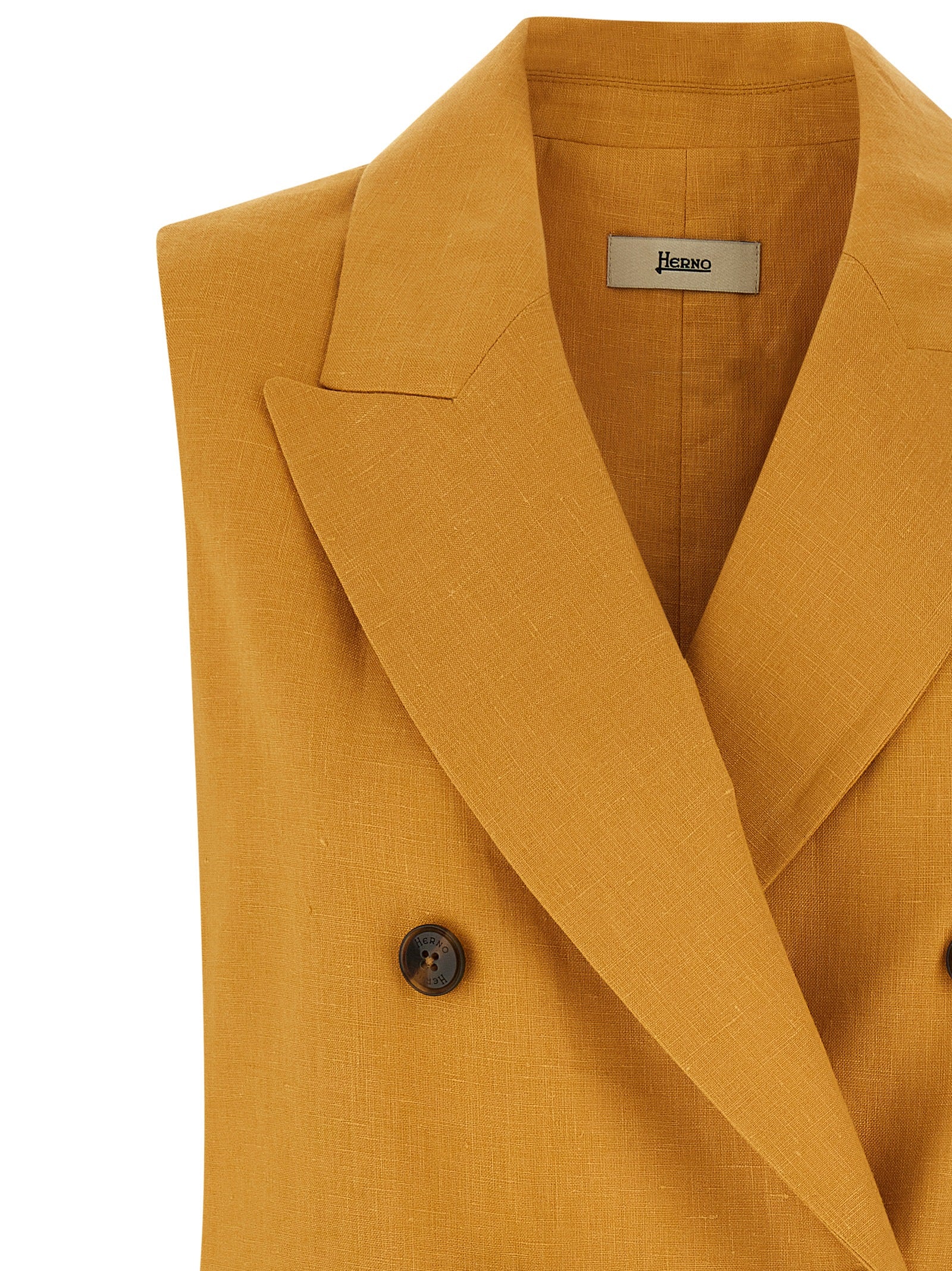 Herno Bicolor Linen Sleeveless Jacket