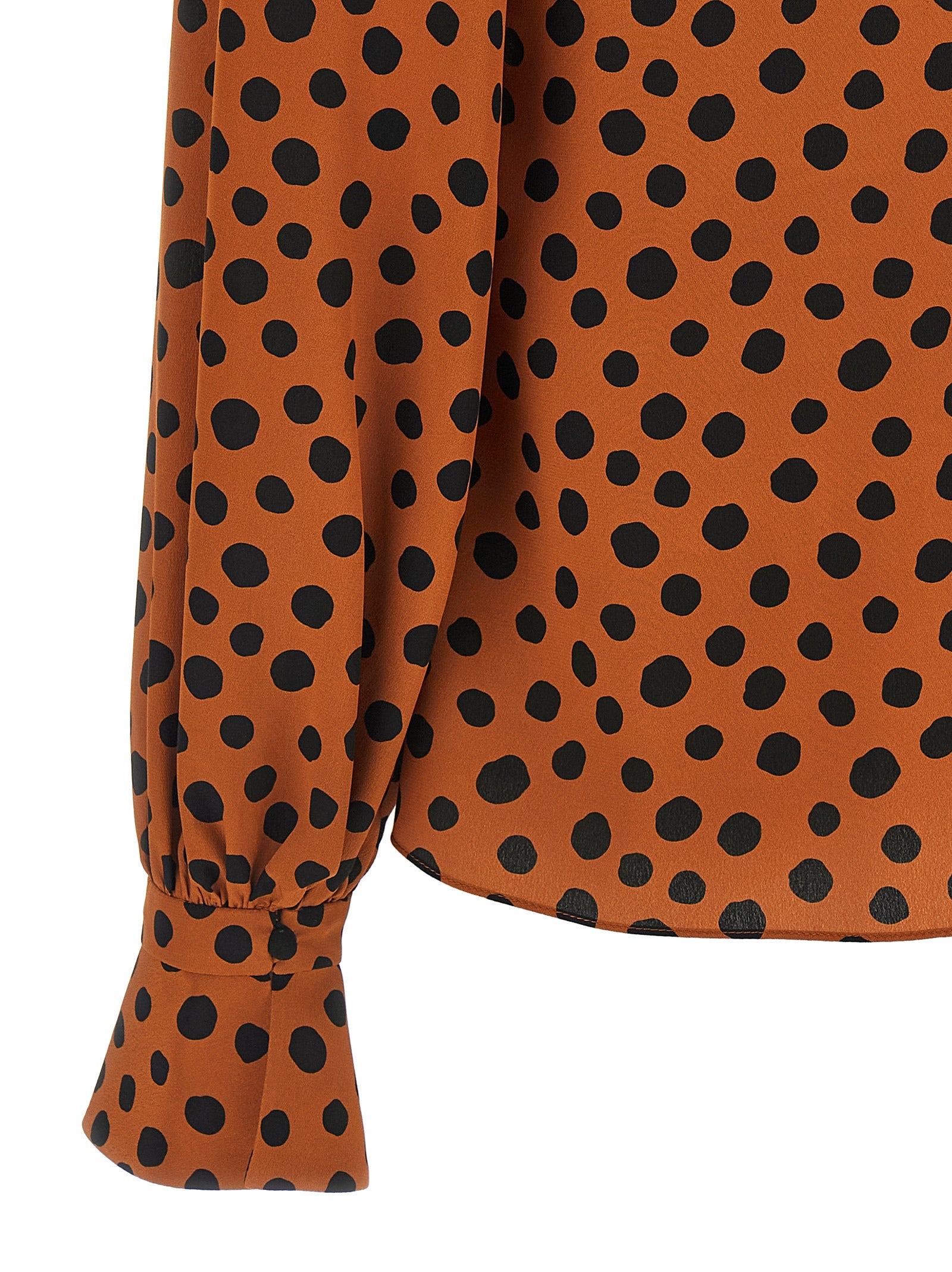Valentino Garavani Orange Silk Blouse