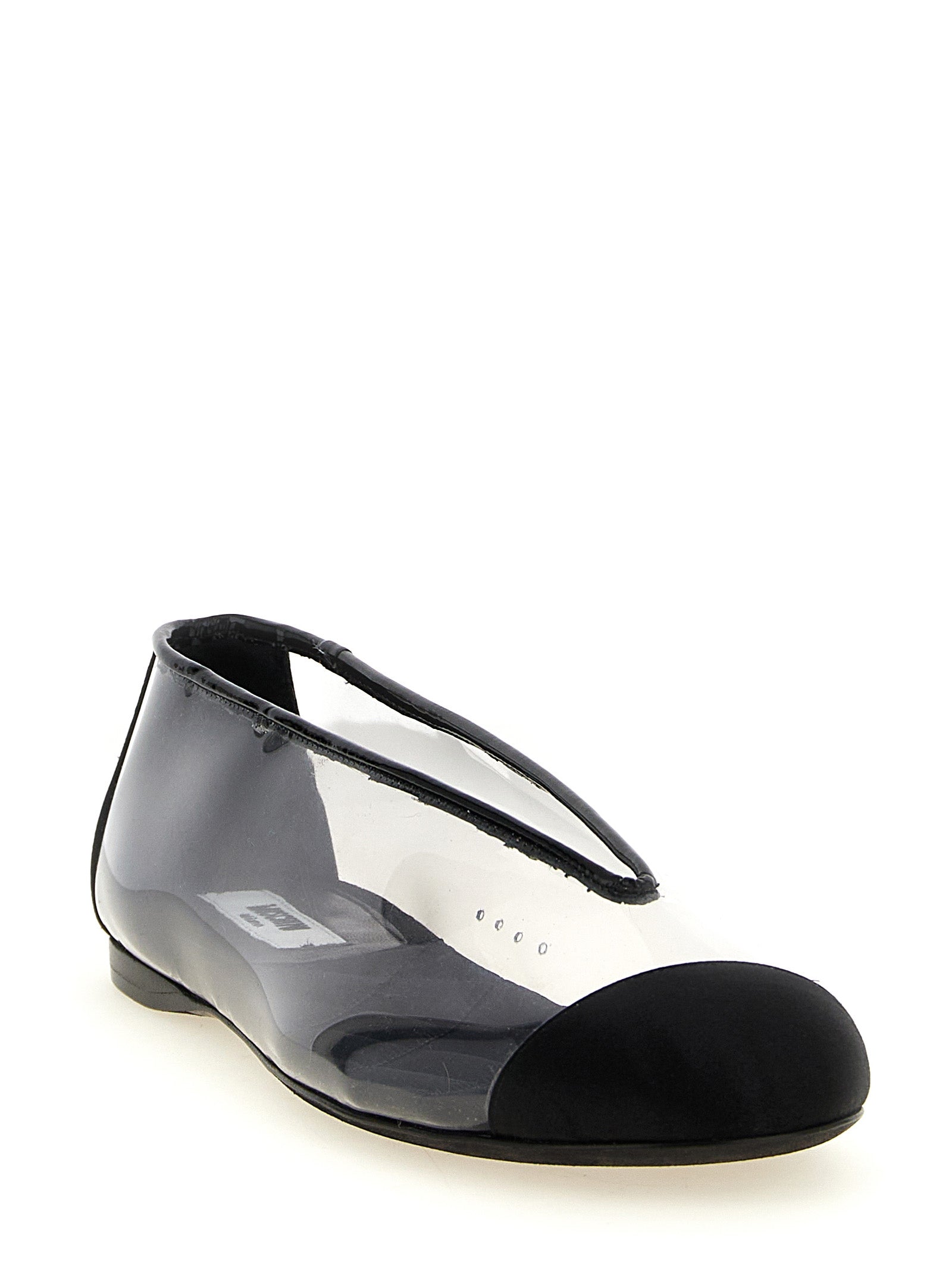 Moschino Black Pvc Ballet Flats
