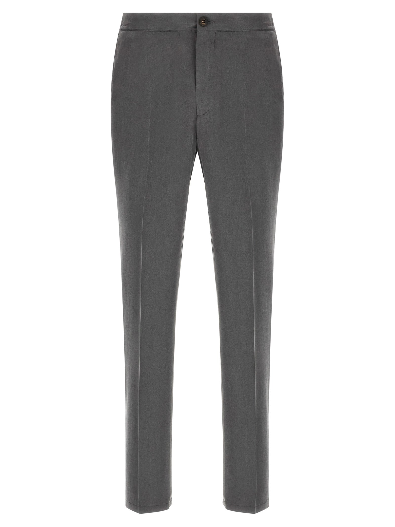 Pal Zileri Gray Lyocell Casual Pants