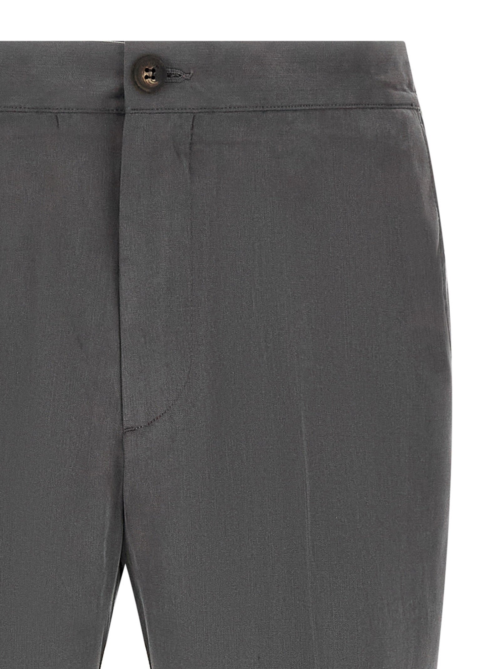 Pal Zileri Gray Lyocell Casual Pants