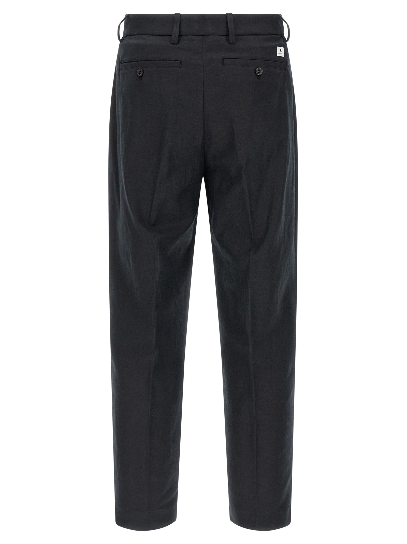 Department 5 Black Cotton Casual Pants
