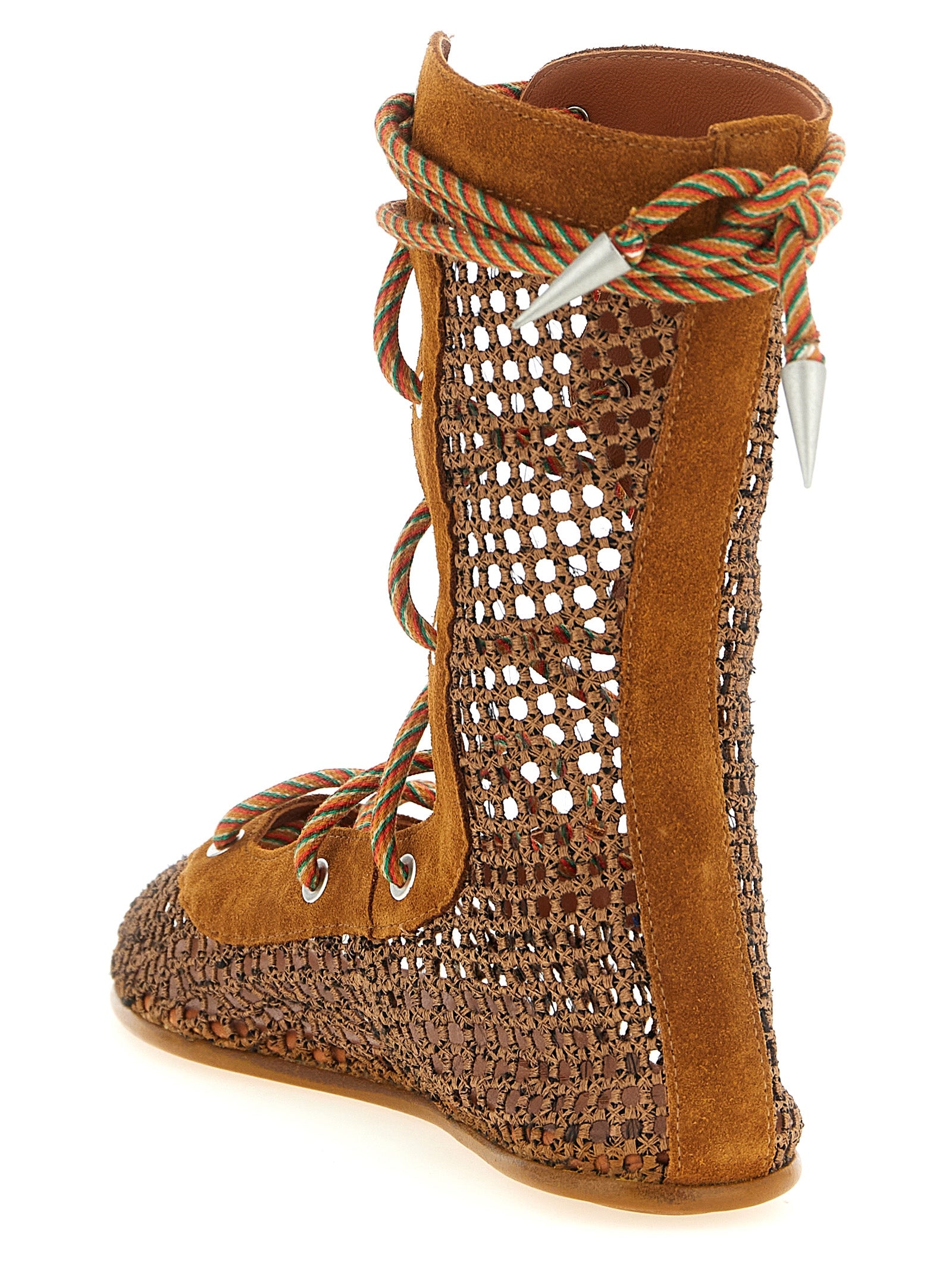 Kiko Kostadinov Brown Polyester Ankle Boots